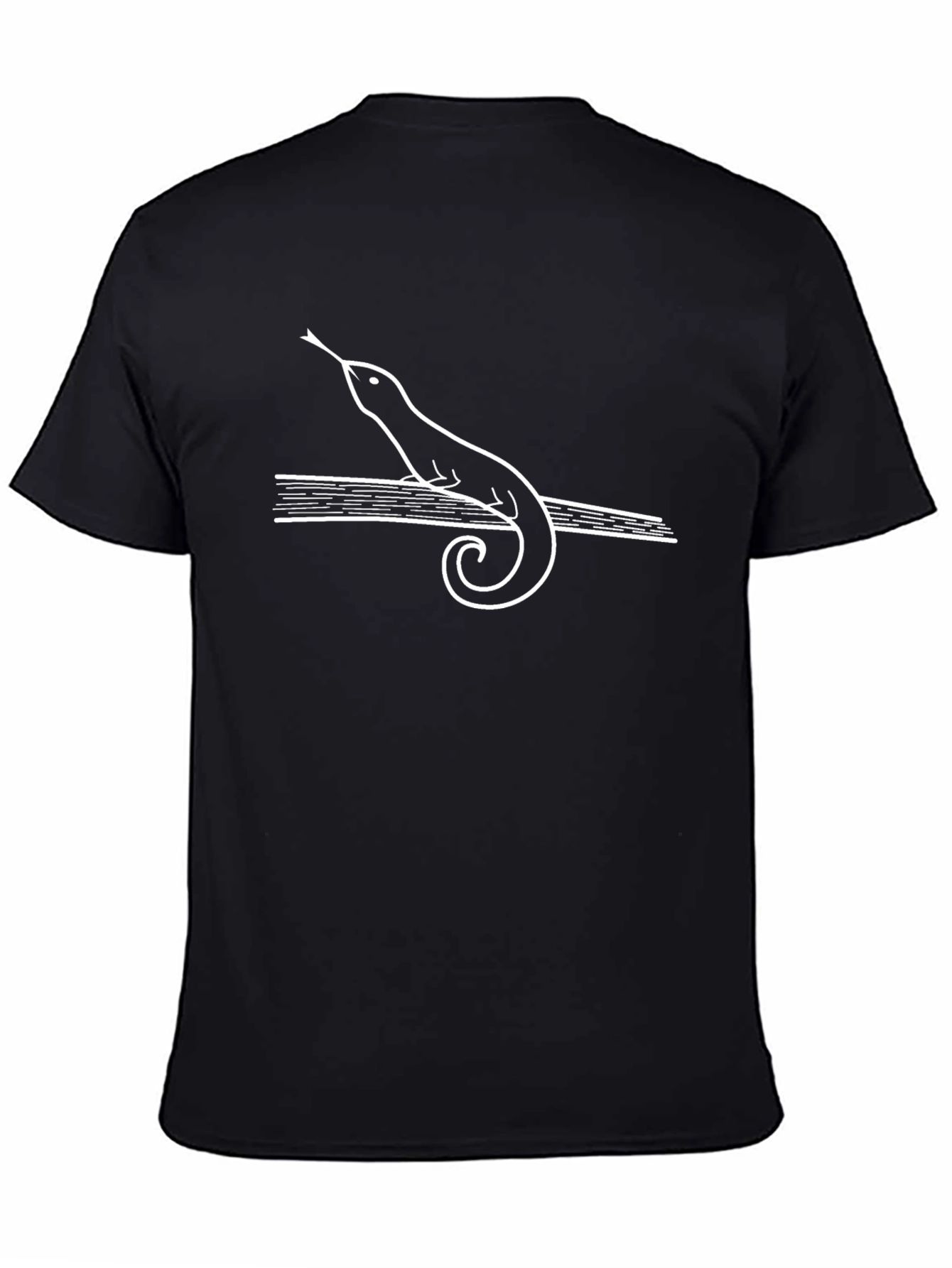 Snake Graphic Tee - Stylish Mens Black T-Shirt