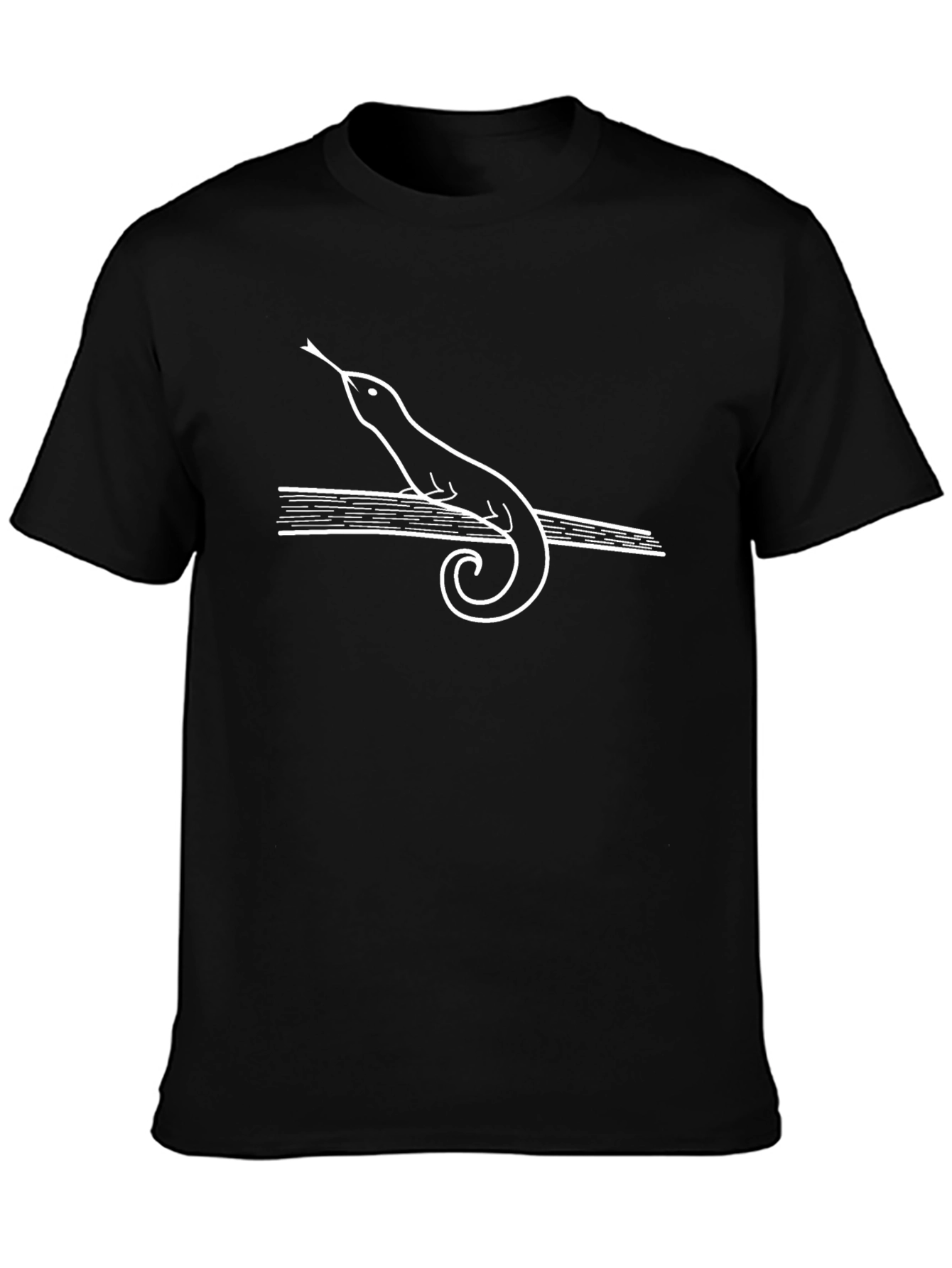 Snake Graphic Tee - Stylish Mens Black T-Shirt