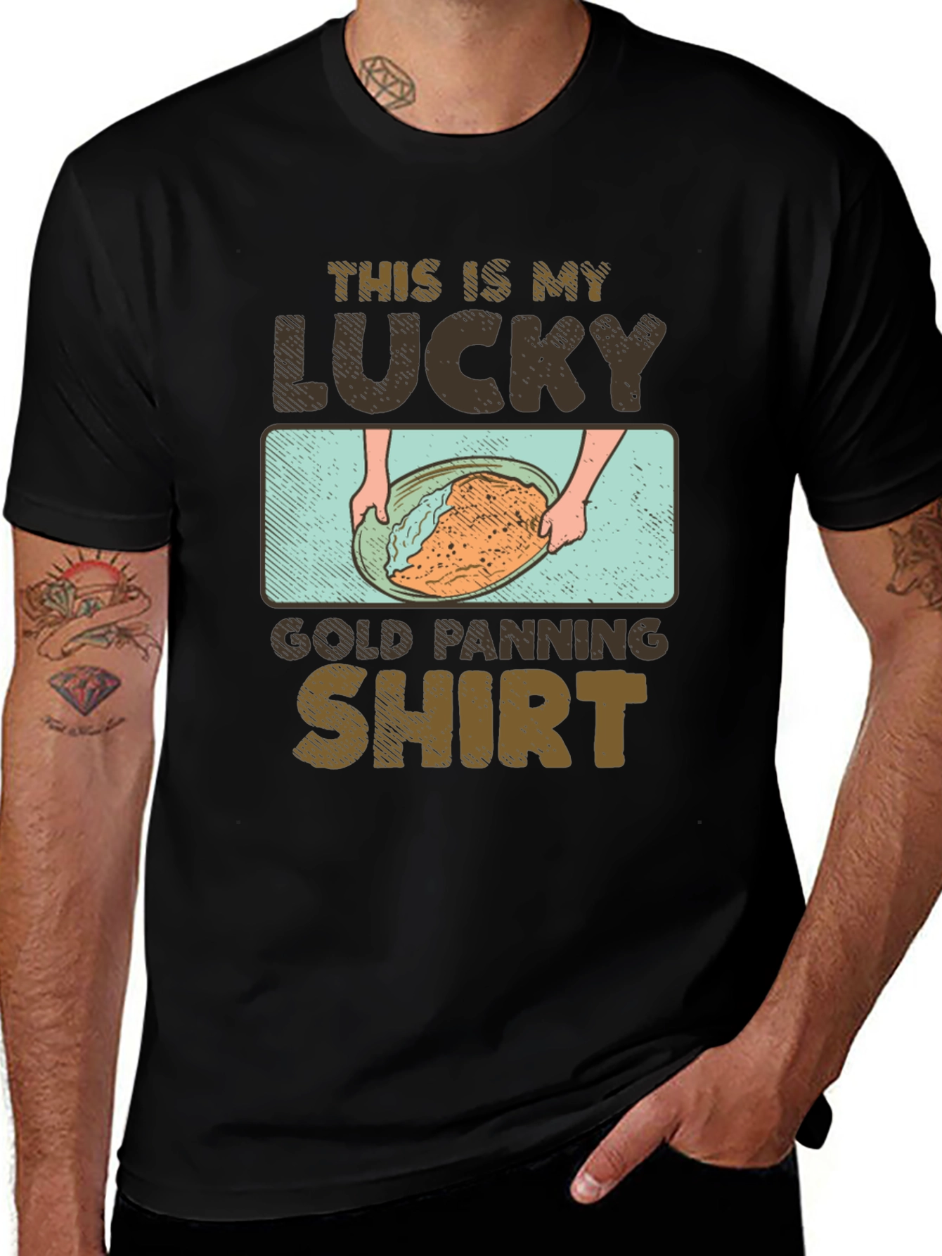 Lucky Gold Panning Shirt - Mens Graphic Tee