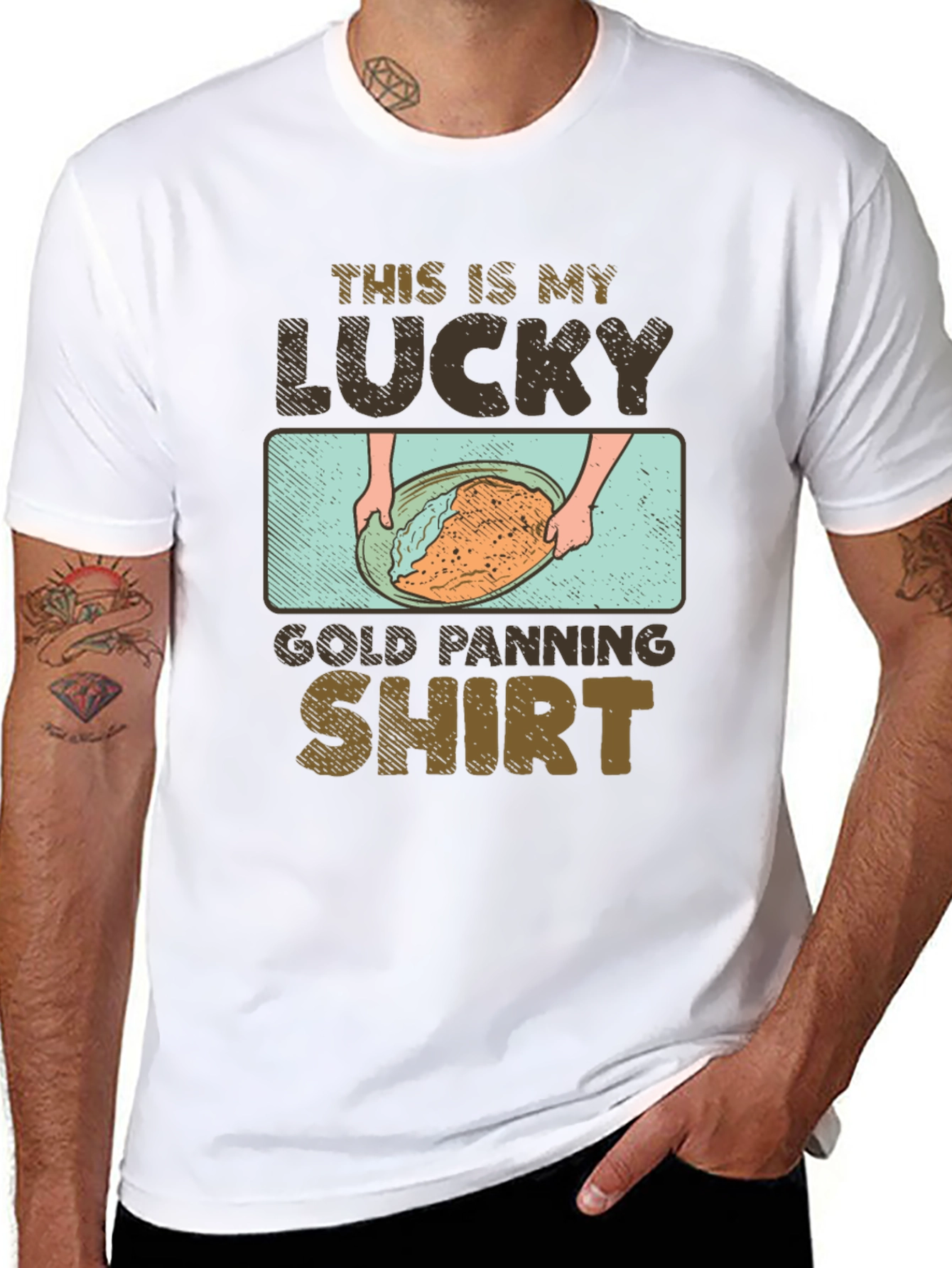 Lucky Gold Panning Shirt - Mens Graphic Tee