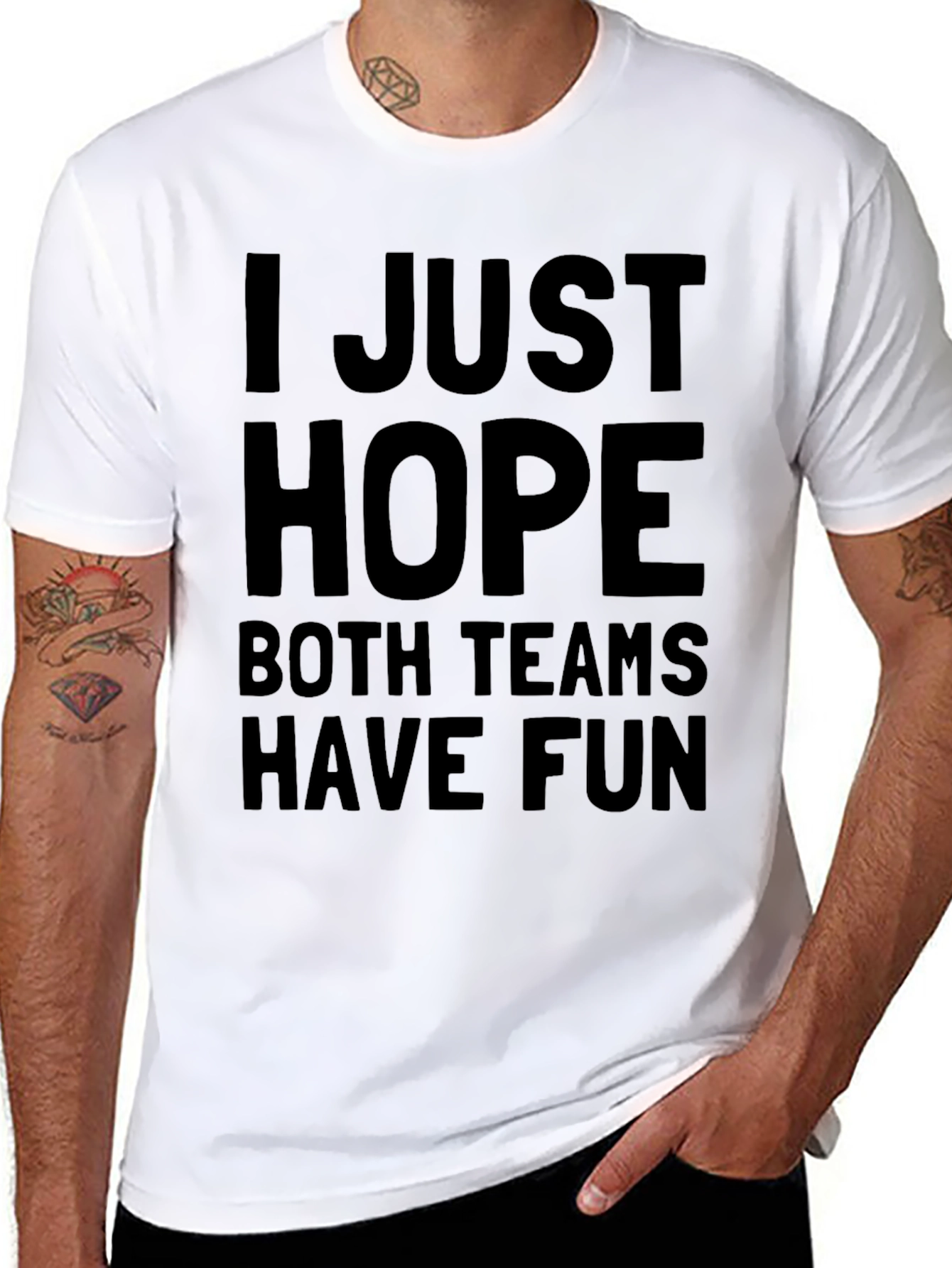 Funny Hope Both Teams Have Fun Graphic T-Shirt