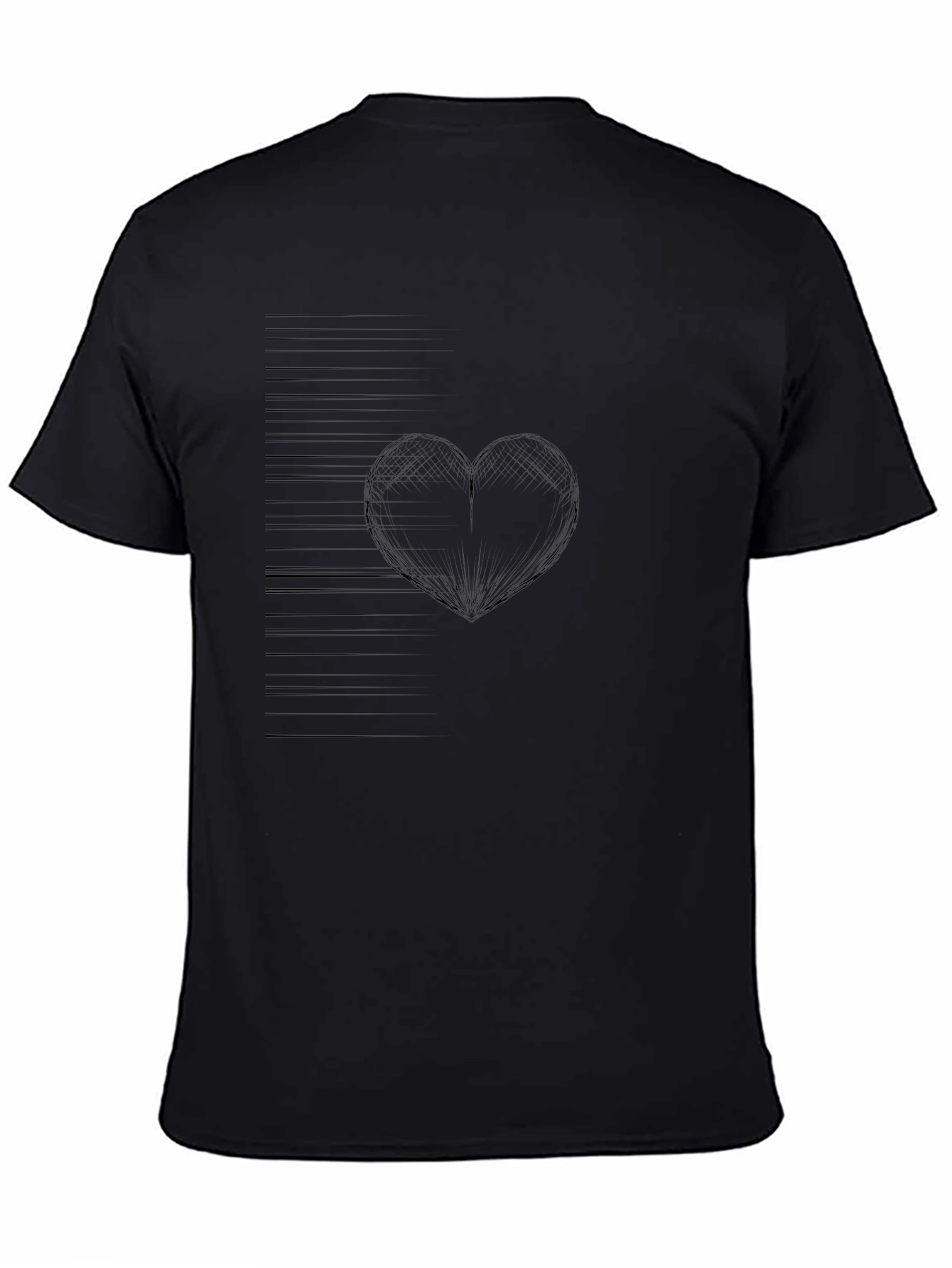 Modern Heartbeat Black T-Shirt