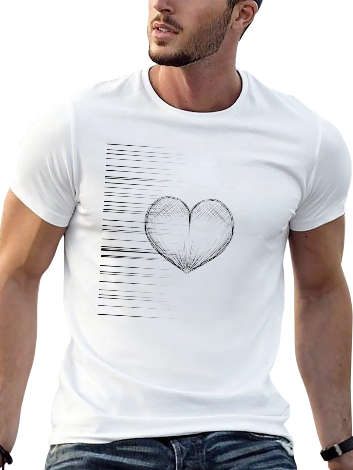 Modern Heartbeat Black T-Shirt