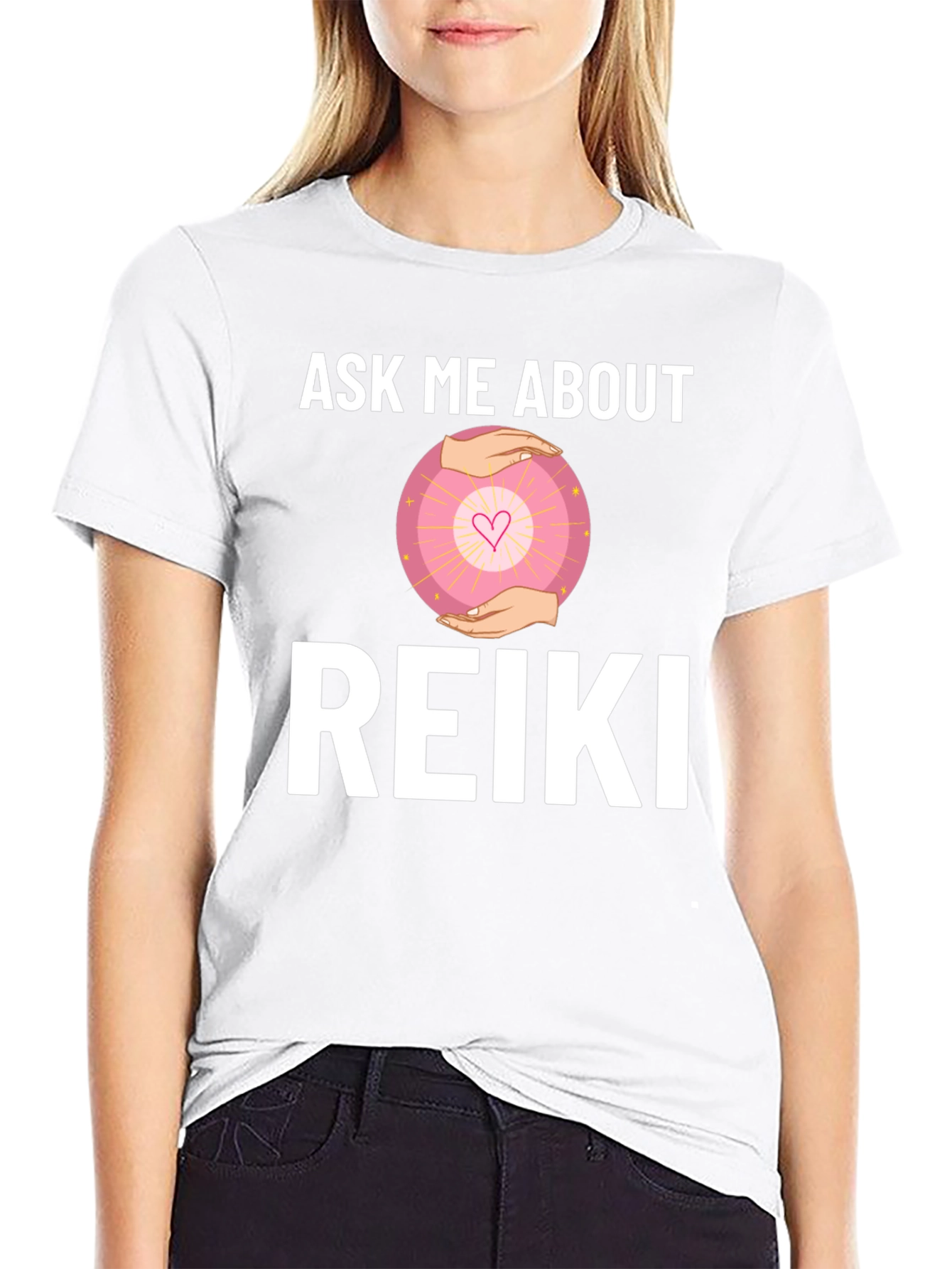 Ask Me About Reiki T-Shirt - Healing Energy Shirt