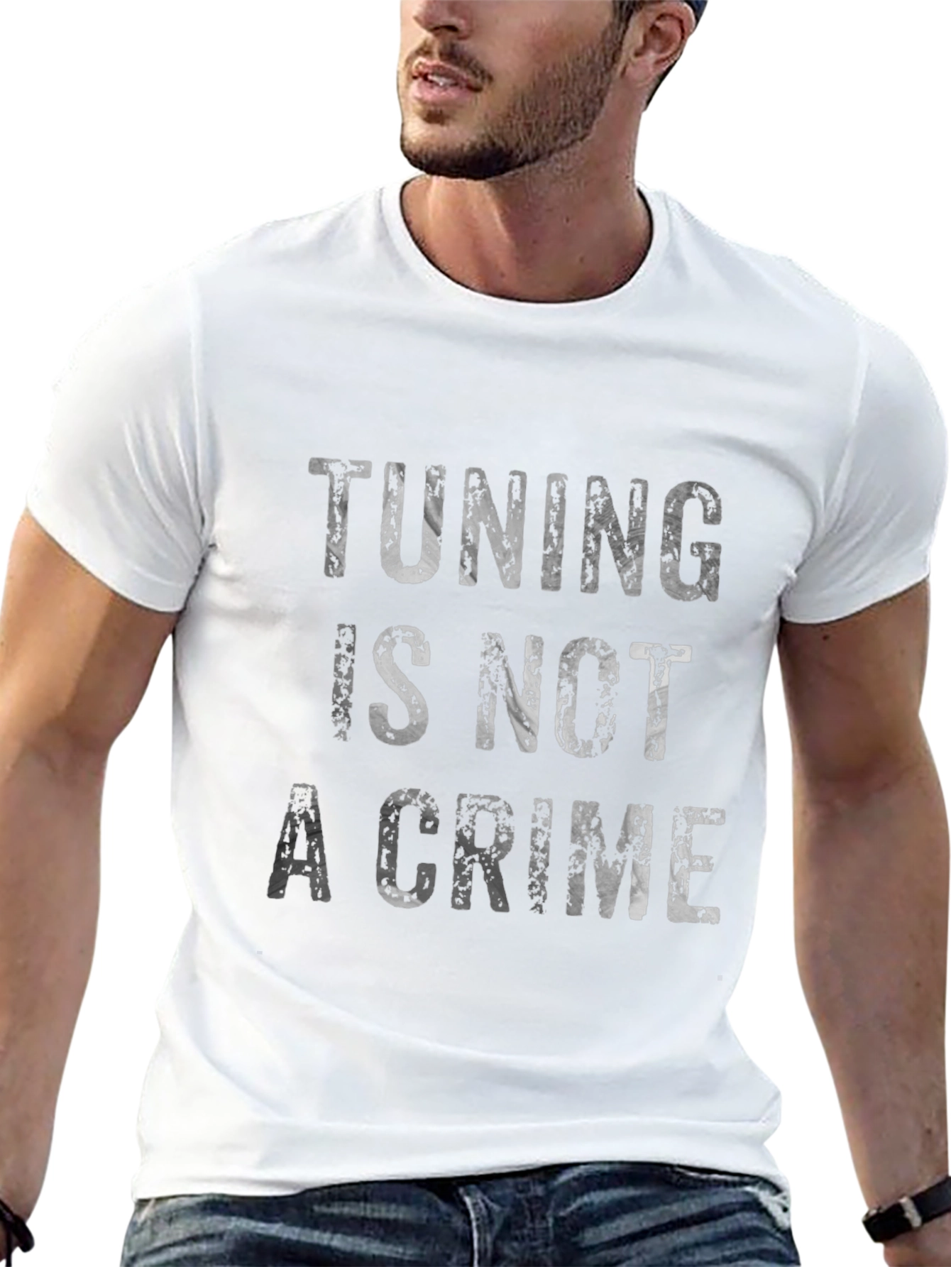 Tuning Is Not A Crime Graphic Tee - Black