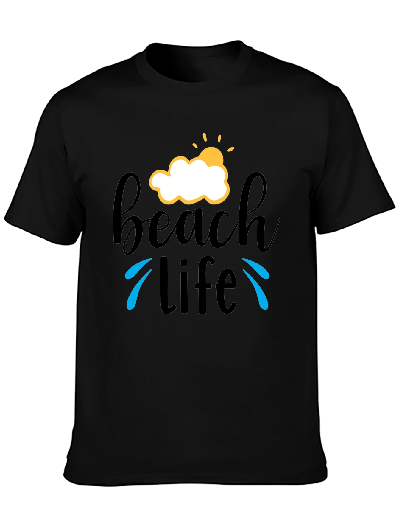 Beach Life T-Shirt - Black Graphic Tee