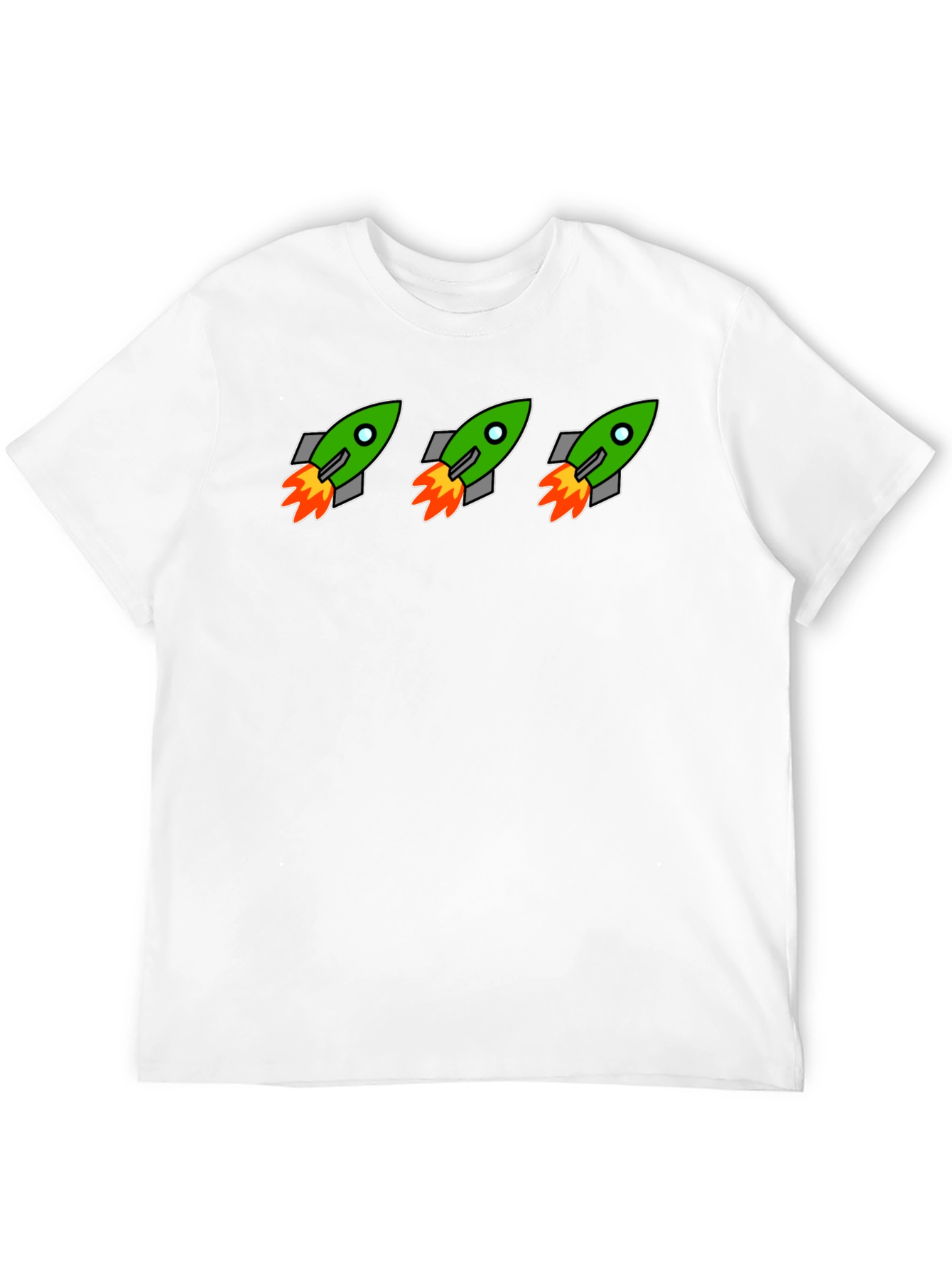 Rocket Launch Graphic Tee - Black Crewneck T-Shirt