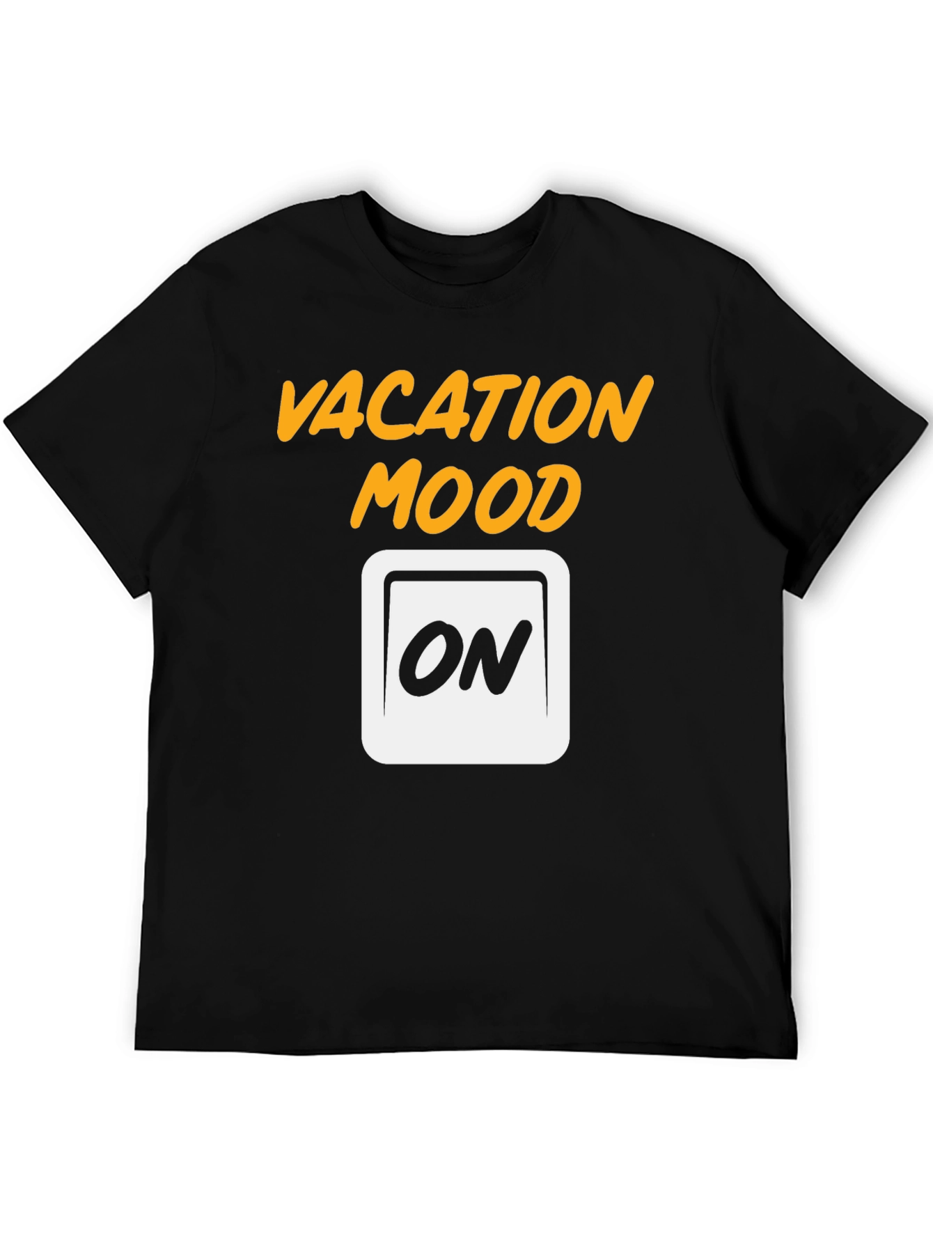 Vacation Mode On Graphic Tee - Black Cotton T-Shirt