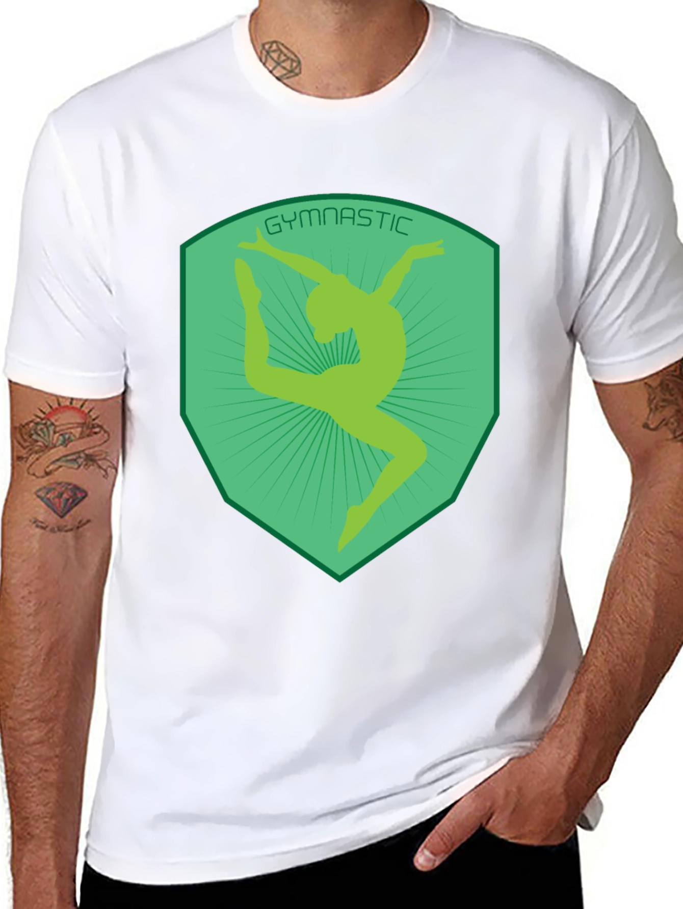 Gymnastics Silhouette Graphic Tee - Athletic Design