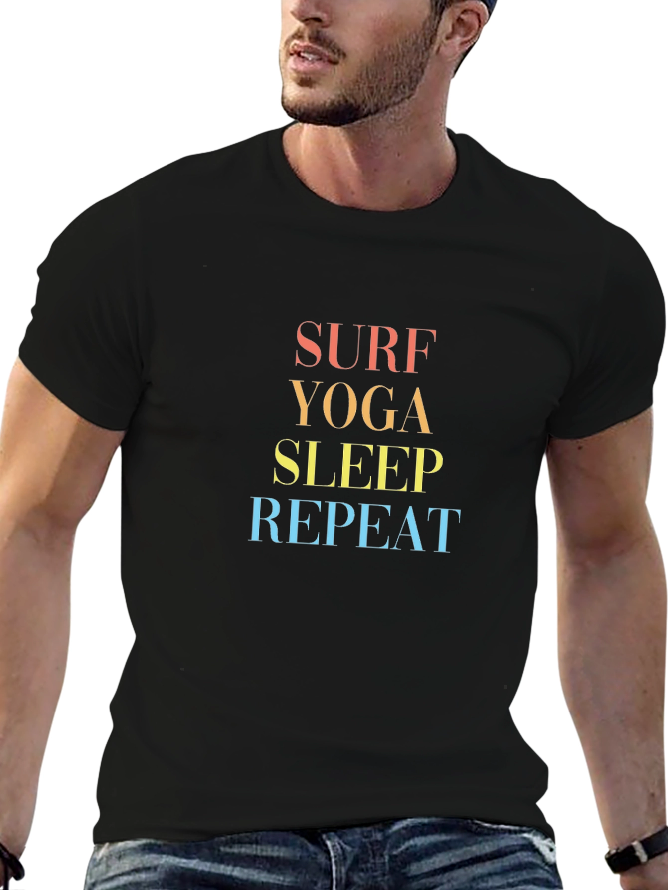 Surf Yoga Sleep Repeat Graphic Tee