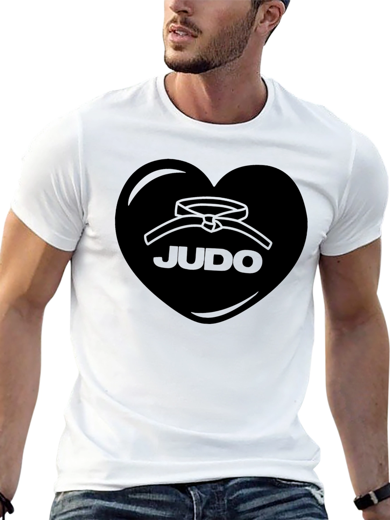 Judo Heart Graphic Black T-Shirt