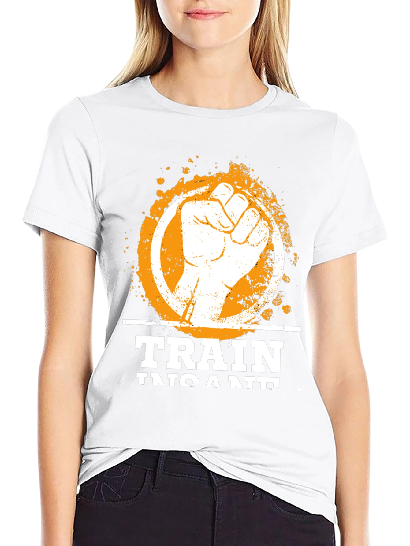 Train Insane Graphic Tee - Black Cotton T-Shirt