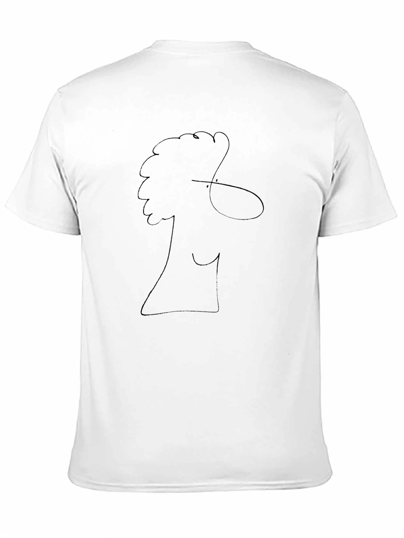 Abstract Line Art Black T-Shirt