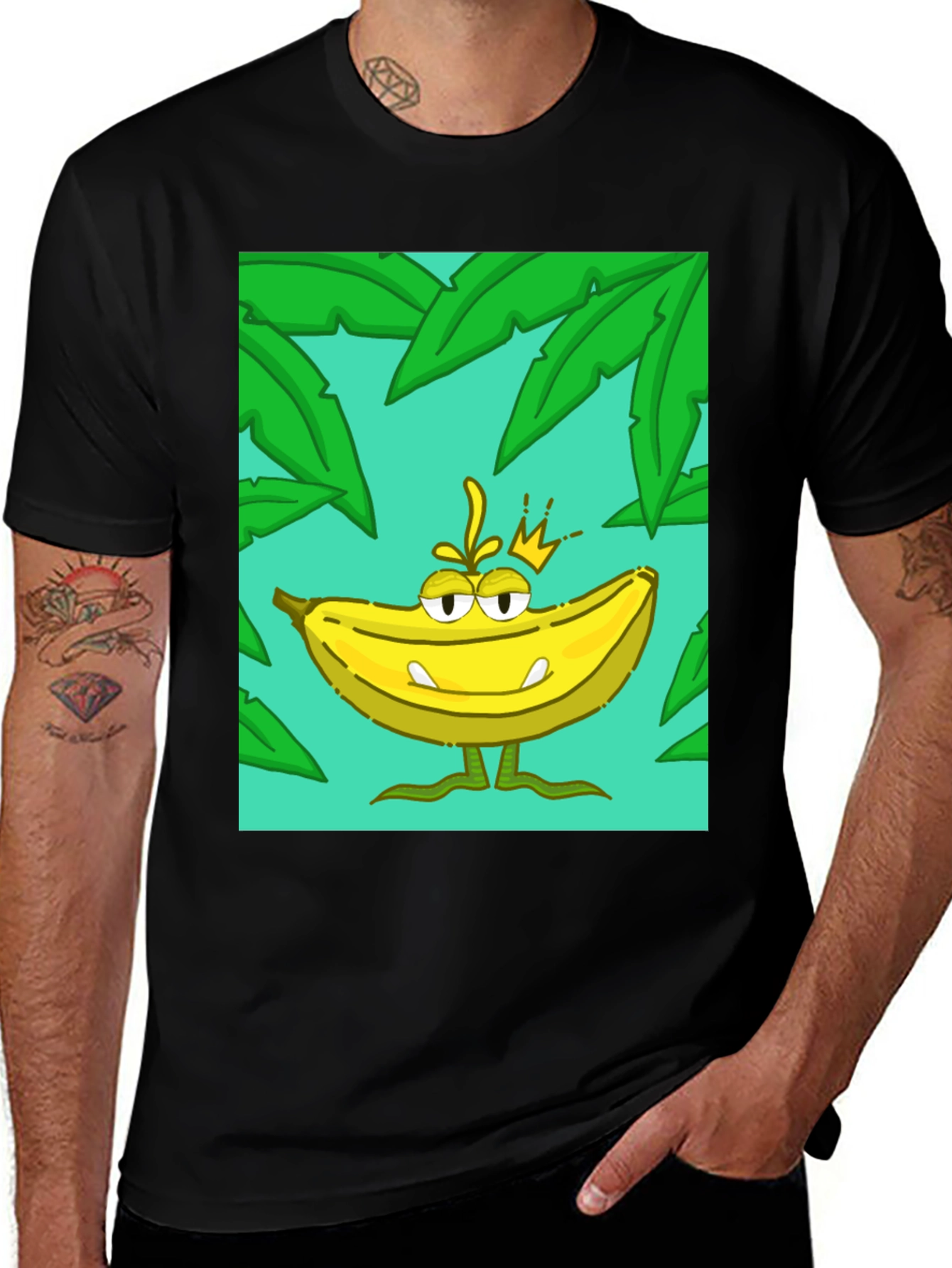 Banana King Graphic T-Shirt - Tropical Design