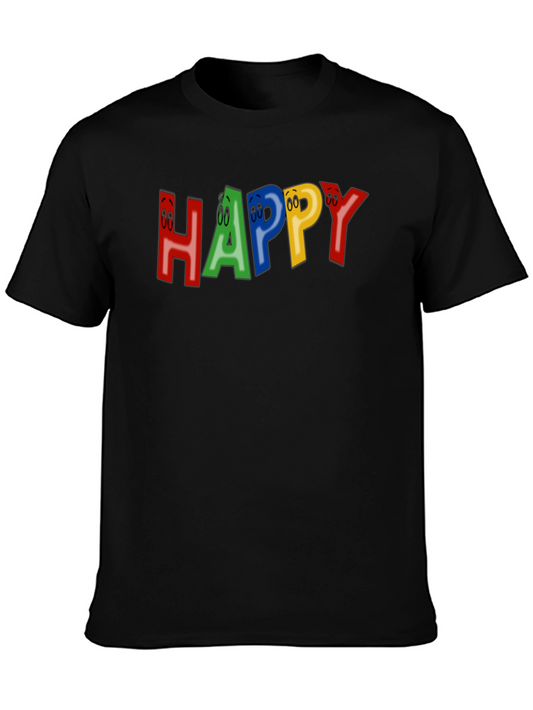 Happy Graphic T-Shirt - Fun Colorful Design