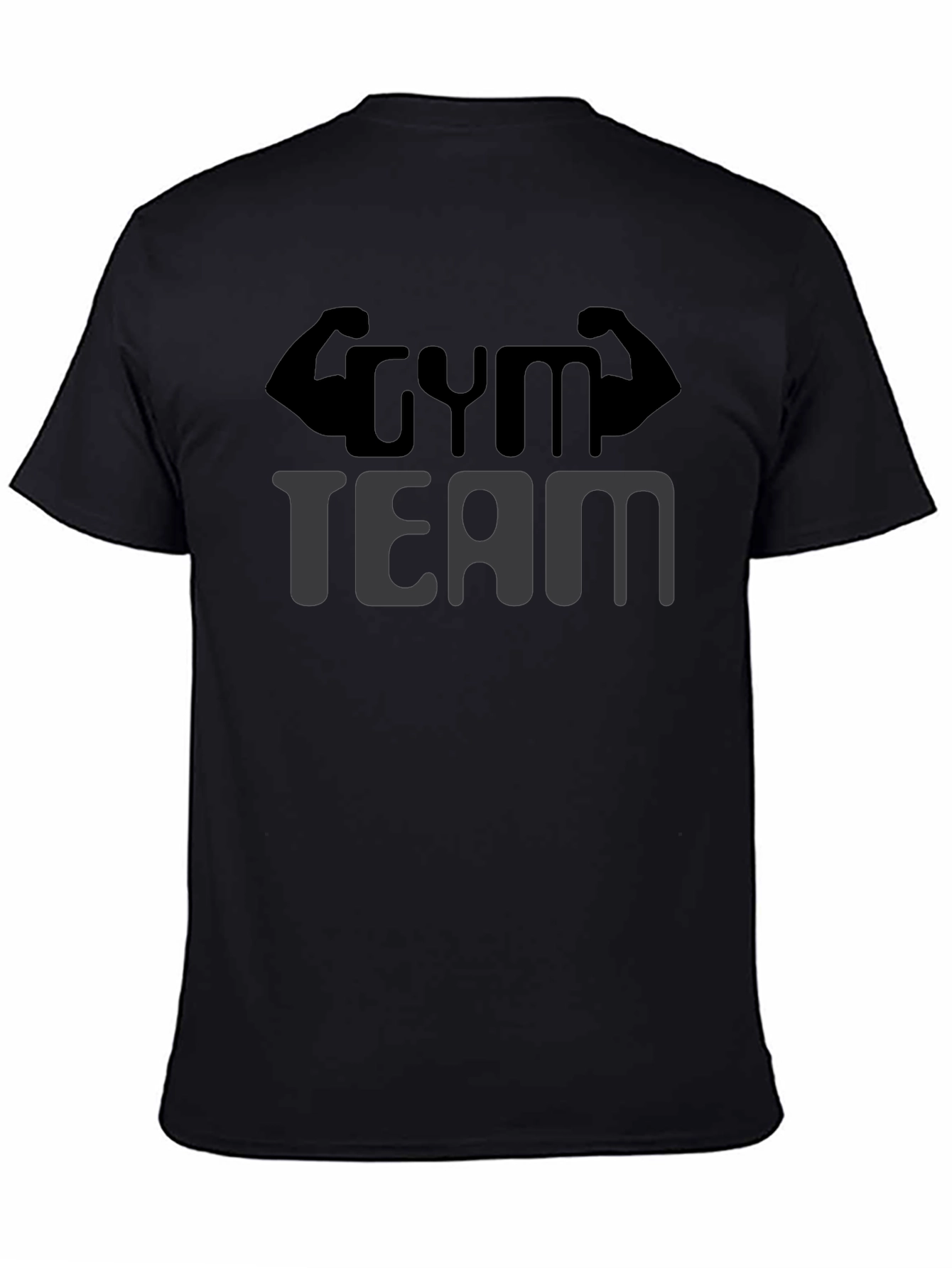 Gym Team Black T-Shirt - Fitness Apparel