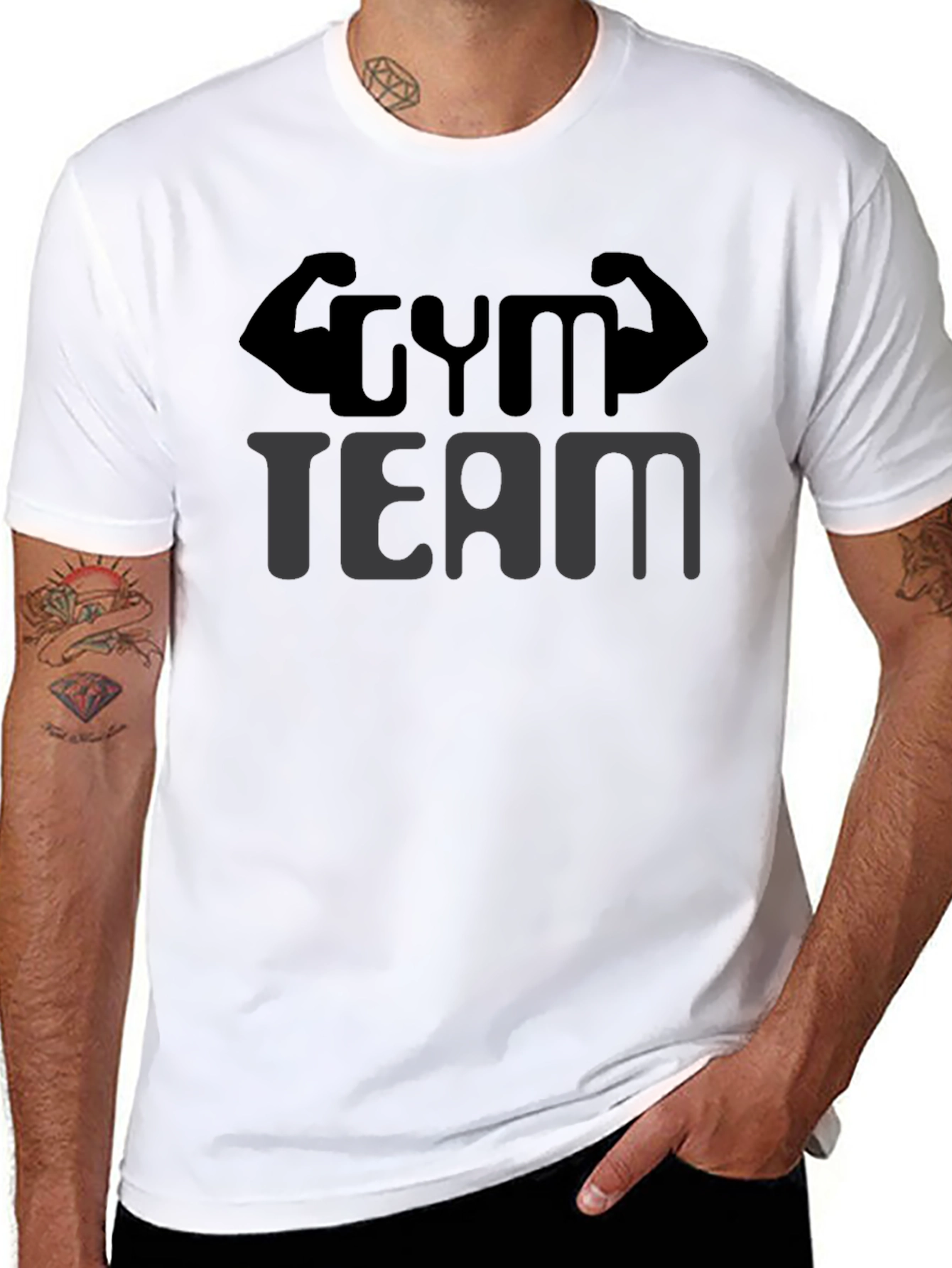 Gym Team Black T-Shirt - Fitness Apparel