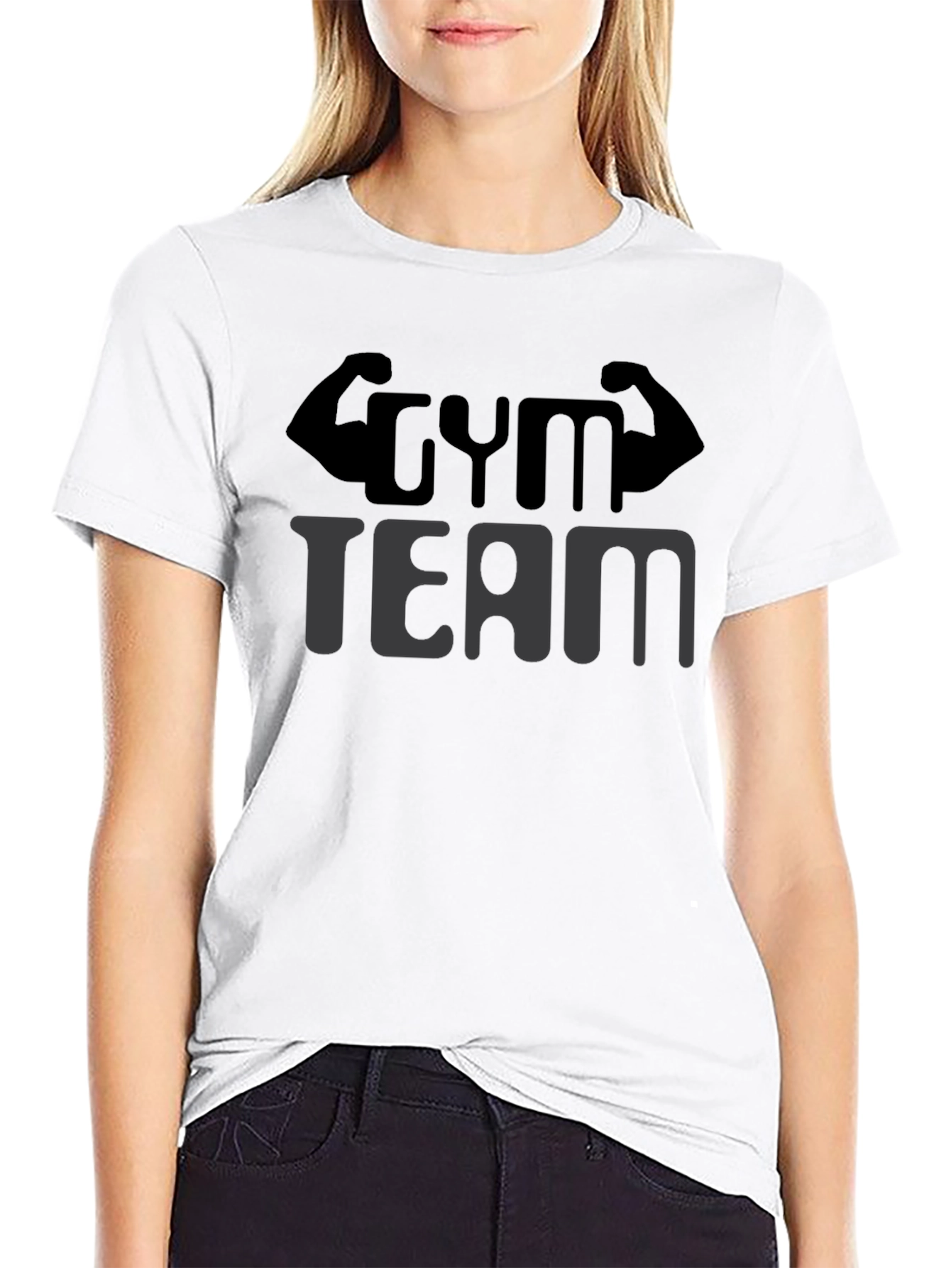 Gym Team Black T-Shirt - Fitness Apparel