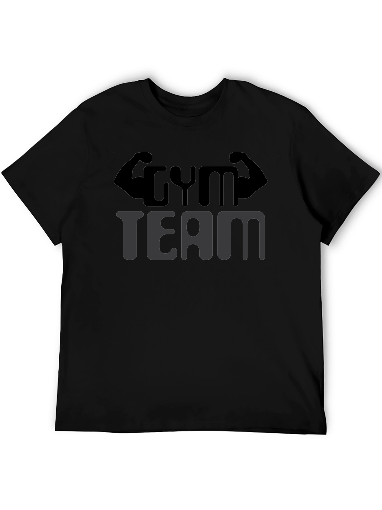 Gym Team Black T-Shirt - Fitness Apparel