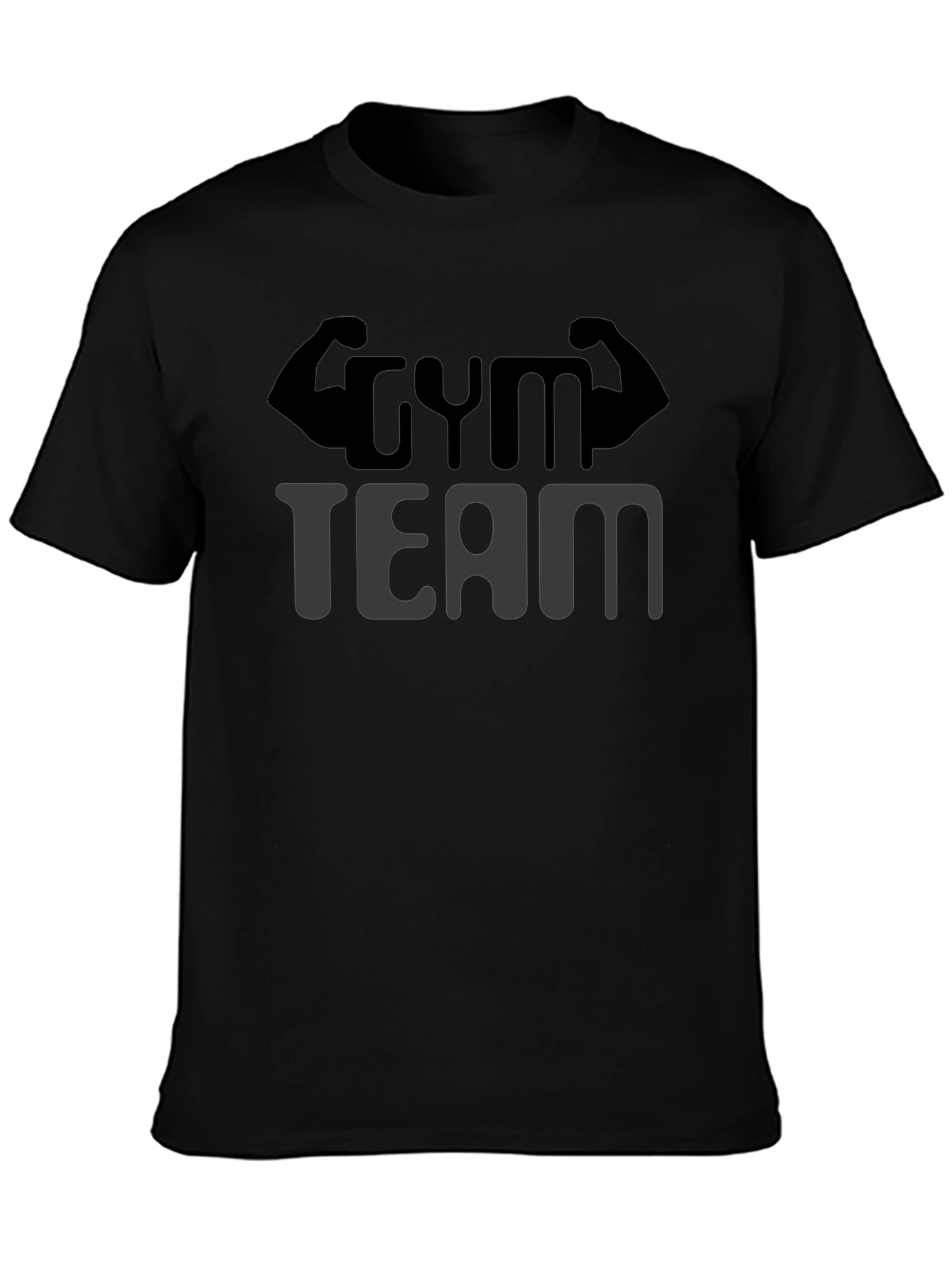 Gym Team Black T-Shirt - Fitness Apparel
