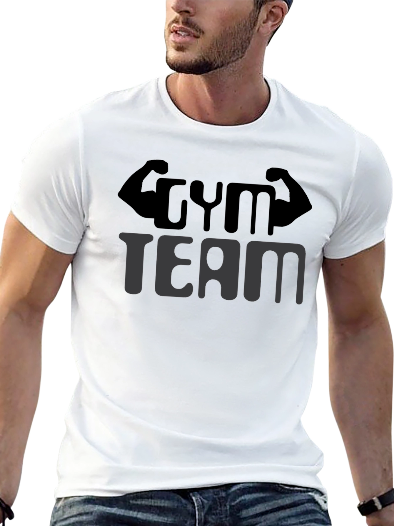 Gym Team Black T-Shirt - Fitness Apparel