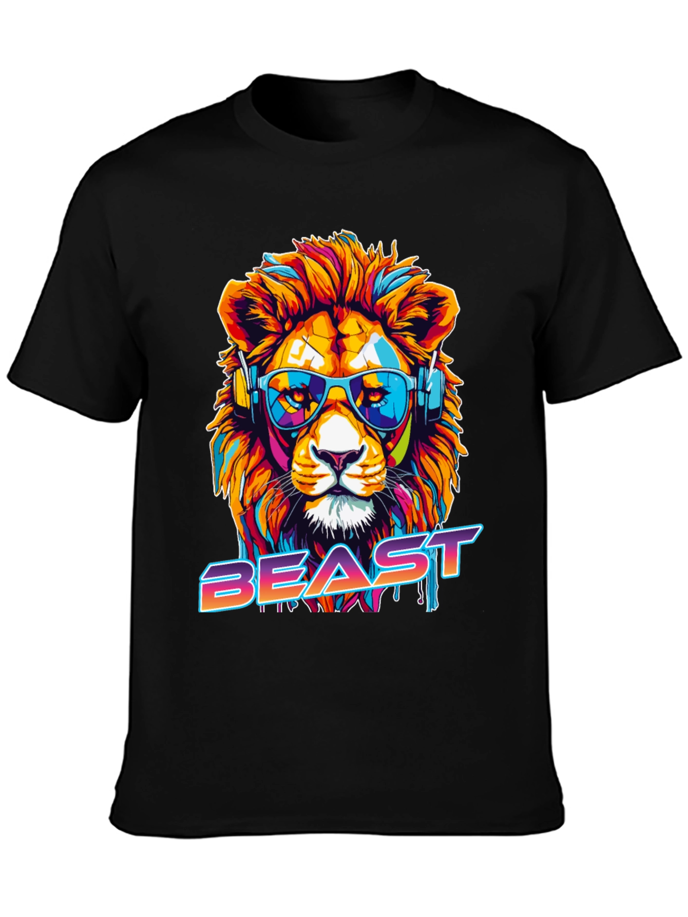 Cool Lion Beast Graphic Tee