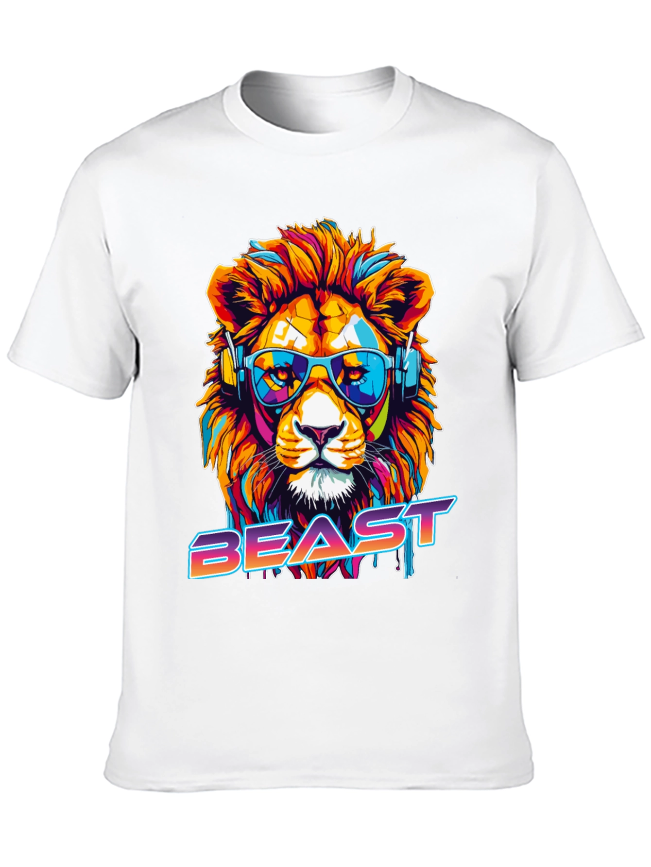 Cool Lion Beast Graphic Tee