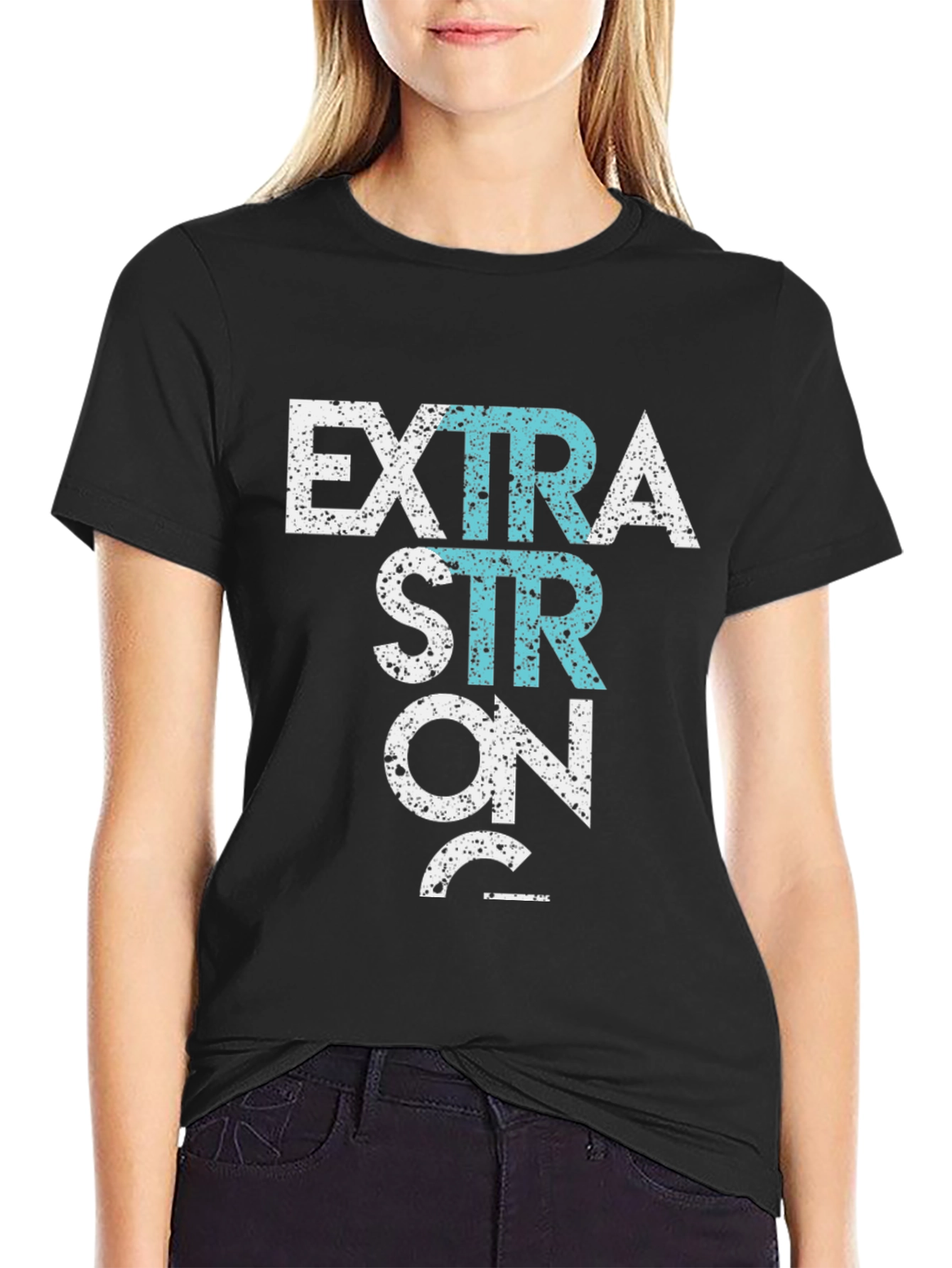 Extra Strong T-Shirt - Black Graphic Tee