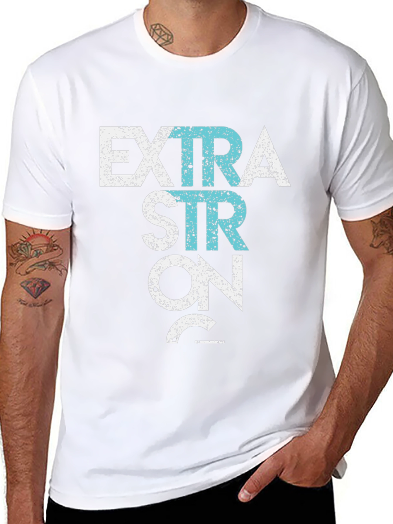 Extra Strong T-Shirt - Black Graphic Tee
