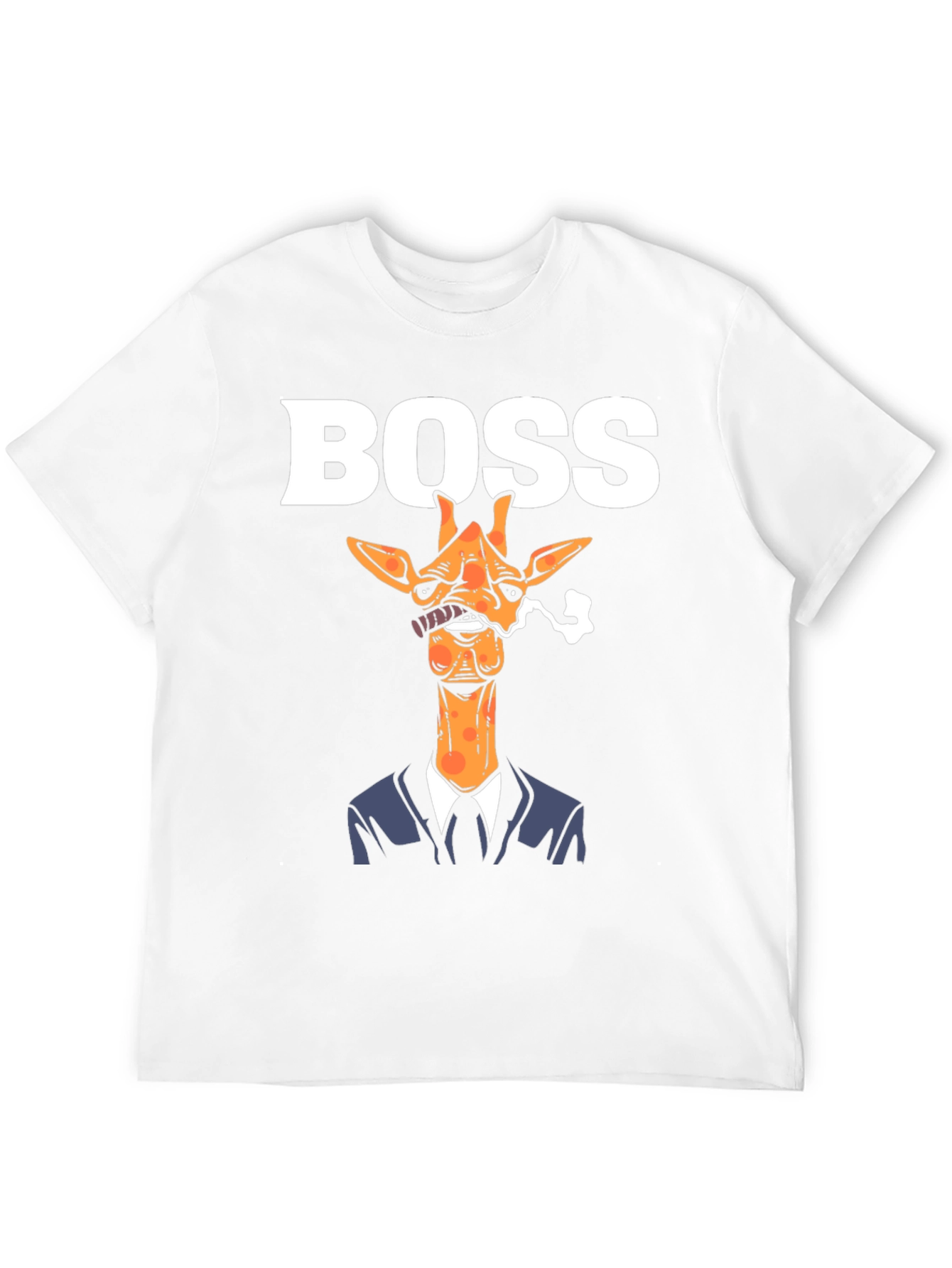 Boss Giraffe Graphic Tee - Funny Animal Shirt