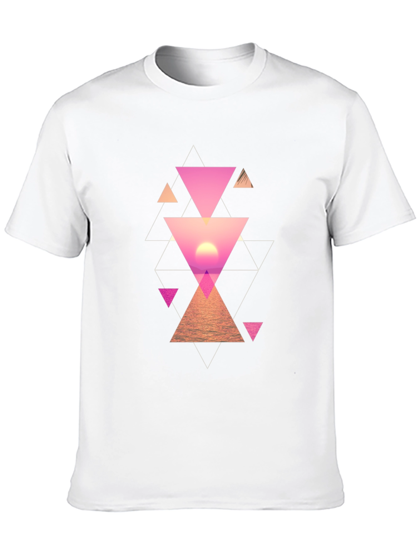 Geometric Sunset Mens Graphic Tee