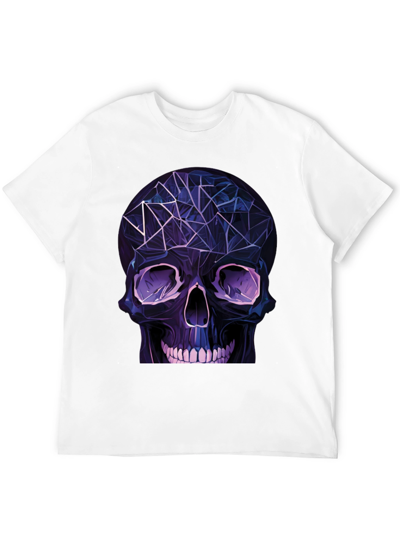 Geometric Skull Graphic T-Shirt - Edgy Fashion