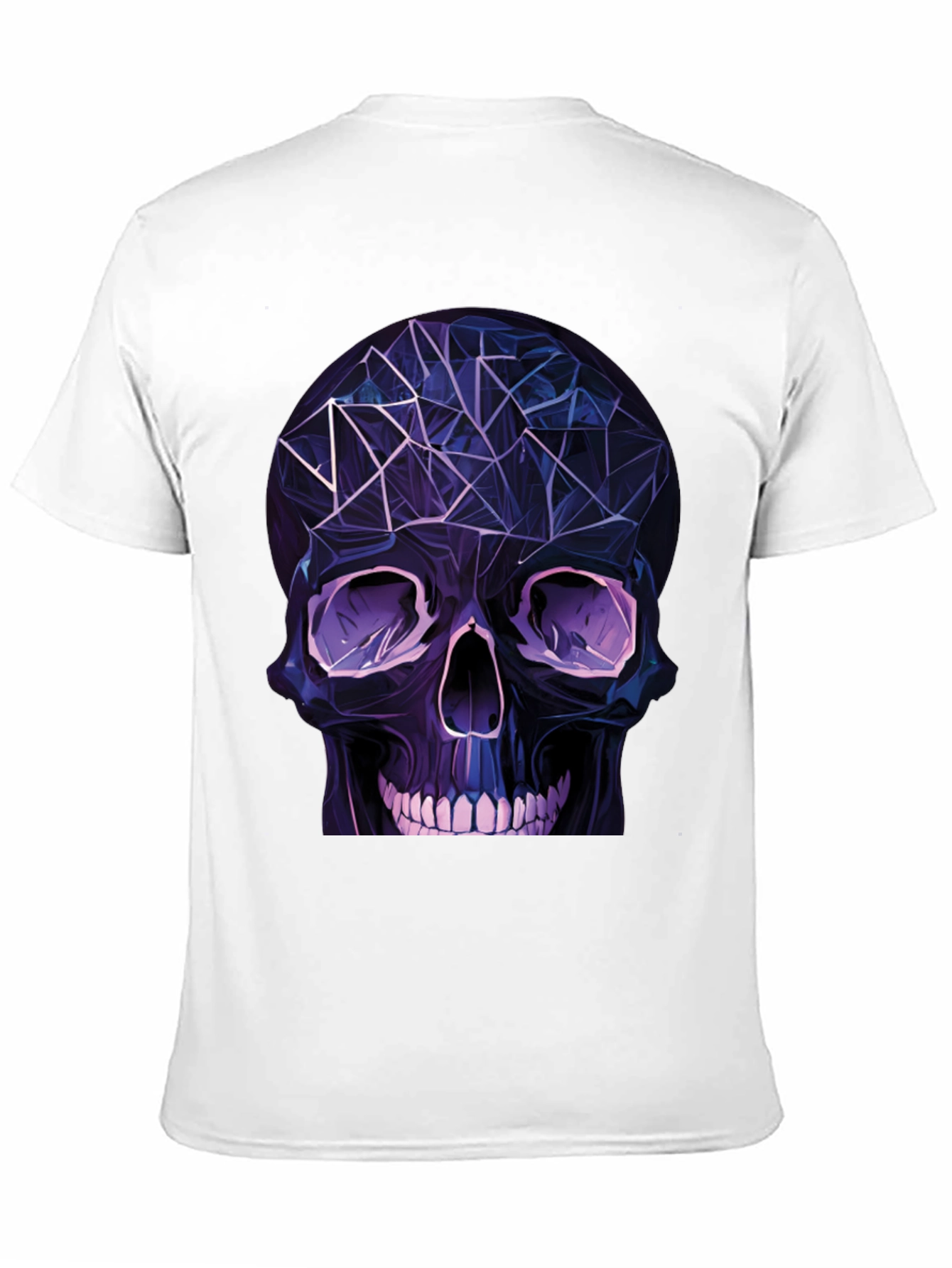 Geometric Skull Graphic T-Shirt - Edgy Fashion