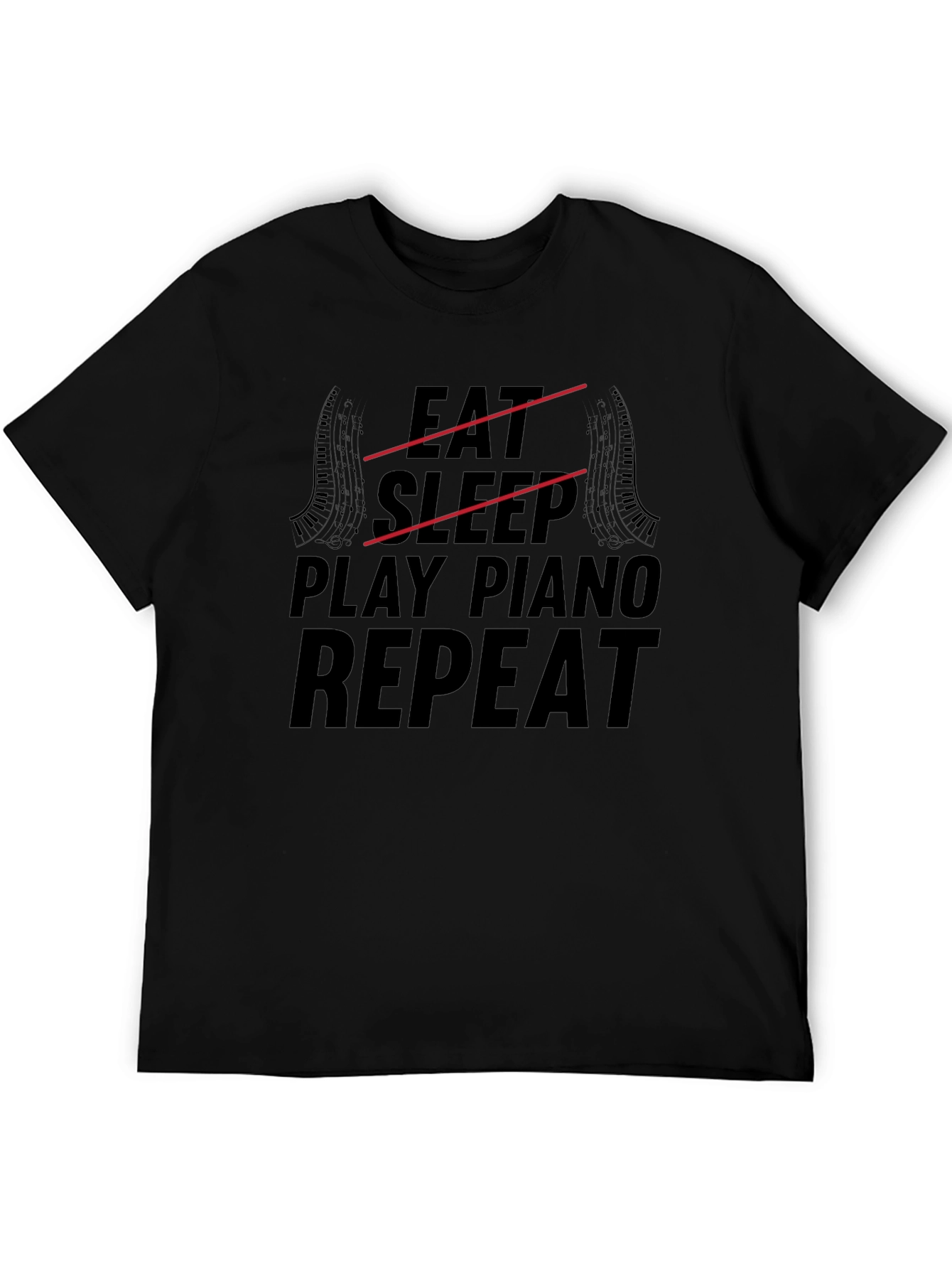 Eat Sleep Play Piano Repeat Graphic Tee
