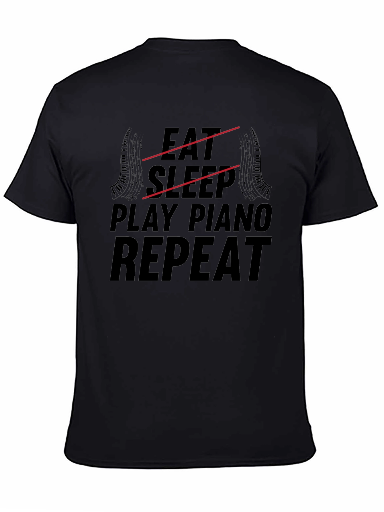 Eat Sleep Play Piano Repeat Graphic Tee