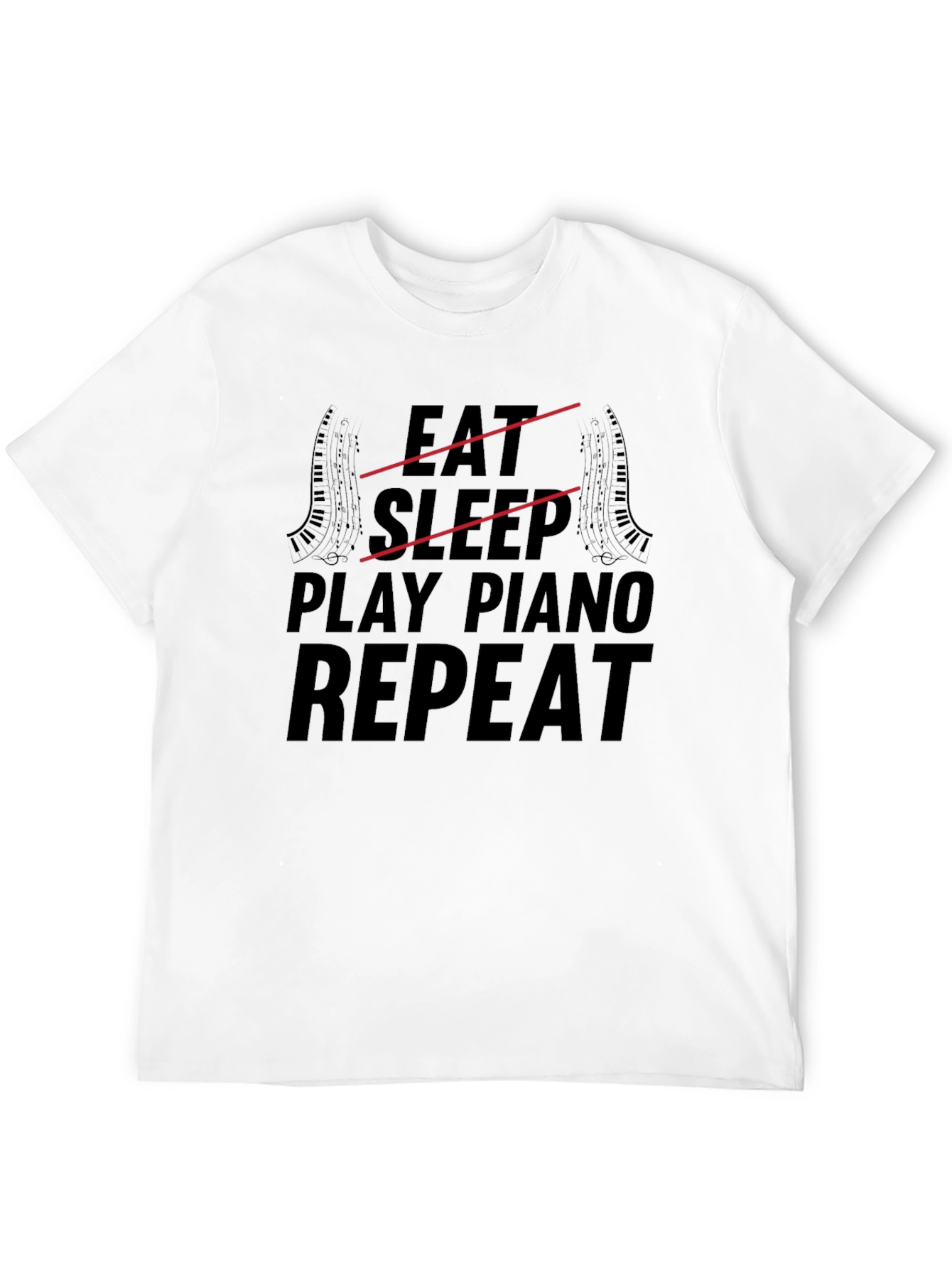 Eat Sleep Play Piano Repeat Graphic Tee