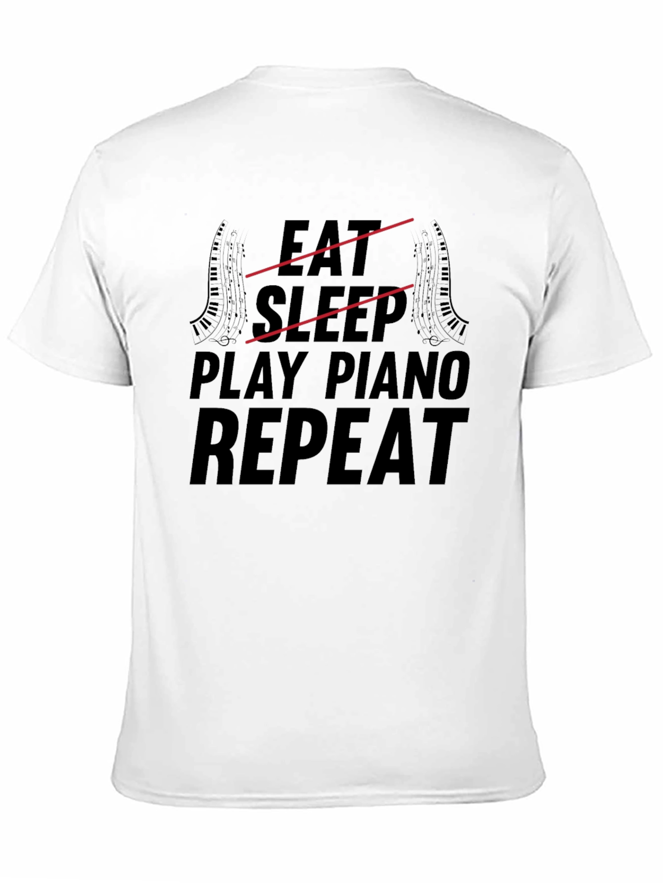 Eat Sleep Play Piano Repeat Graphic Tee