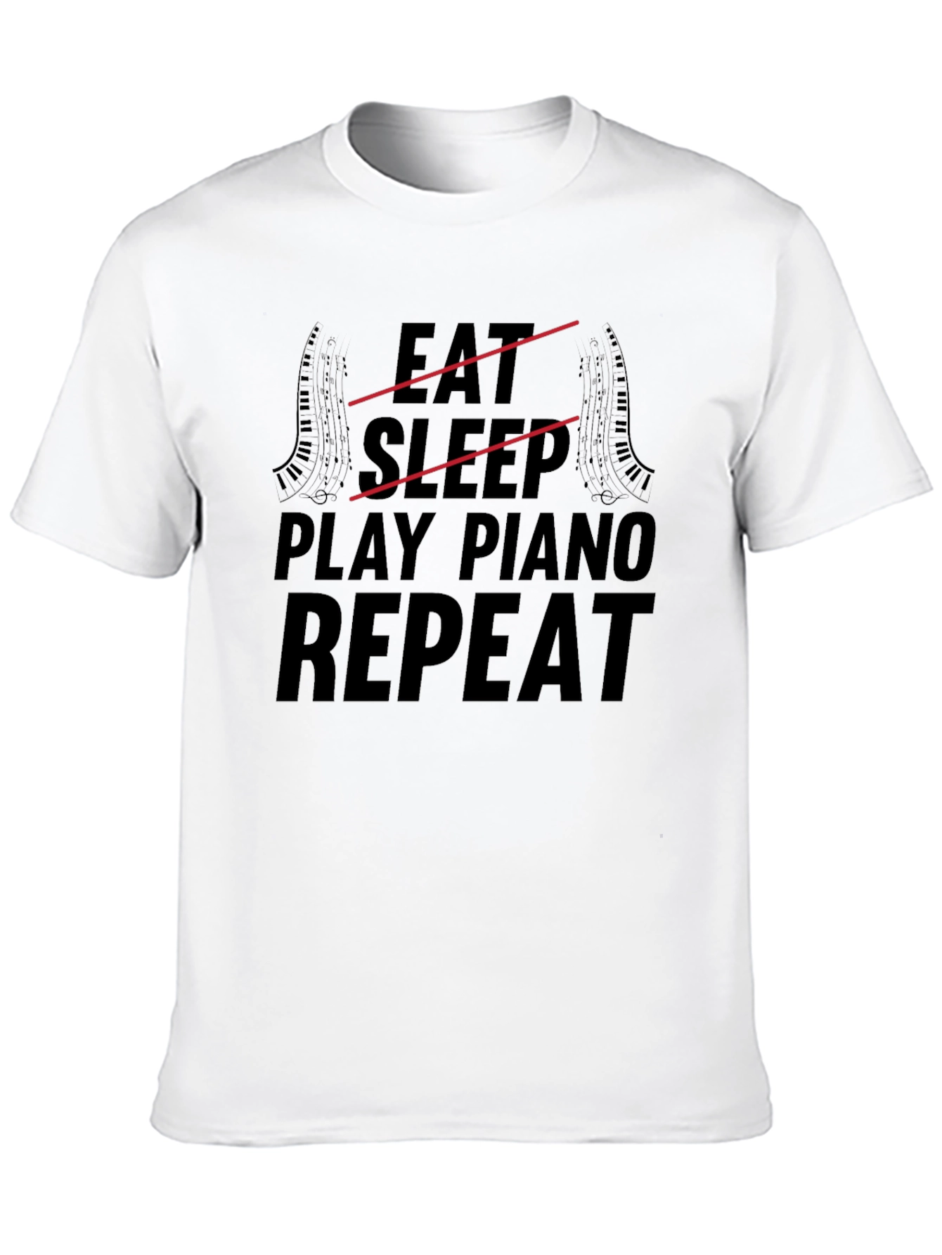 Eat Sleep Play Piano Repeat Graphic Tee