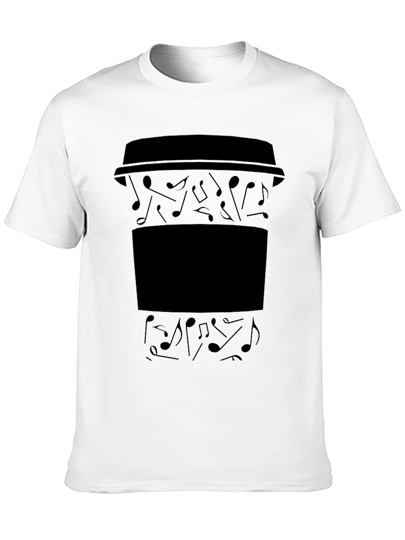 Musical Coffee Graphic Tee - Black