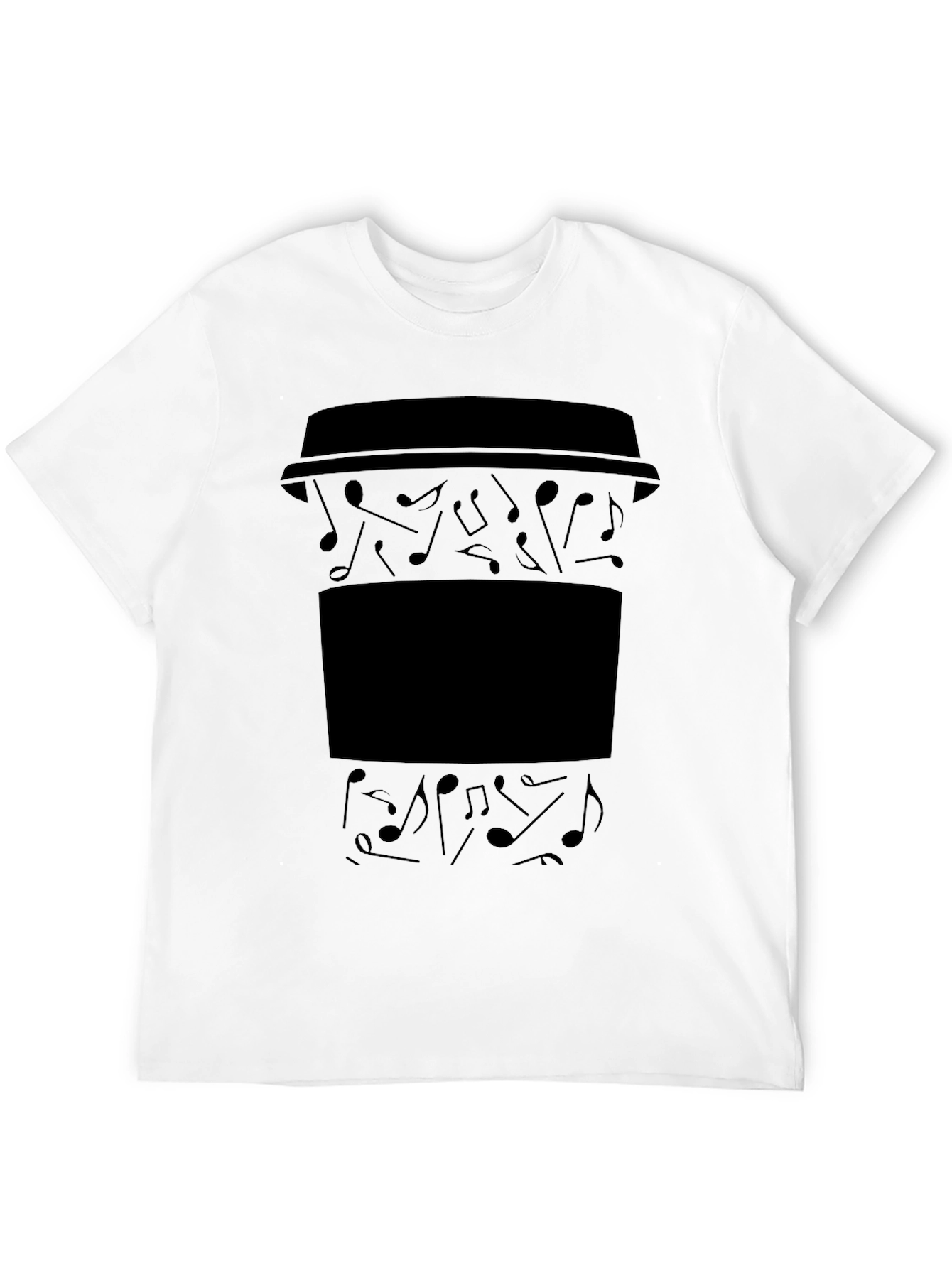 Musical Coffee Graphic Tee - Black
