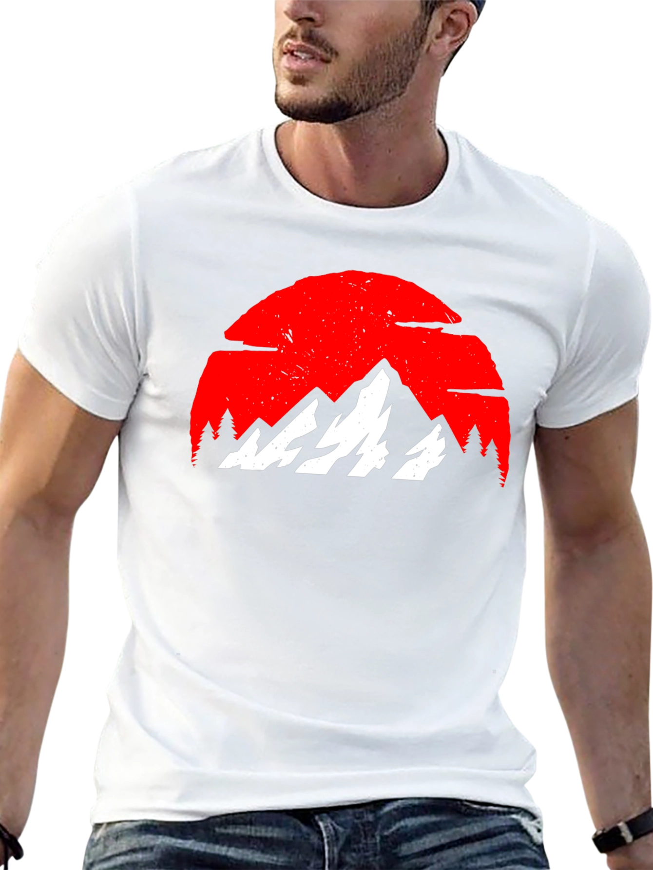 Mountain Sunset Graphic Tee - Black