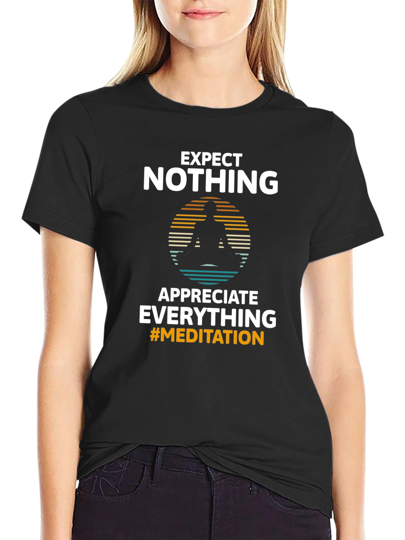 Expect Nothing Meditation Graphic T-Shirt