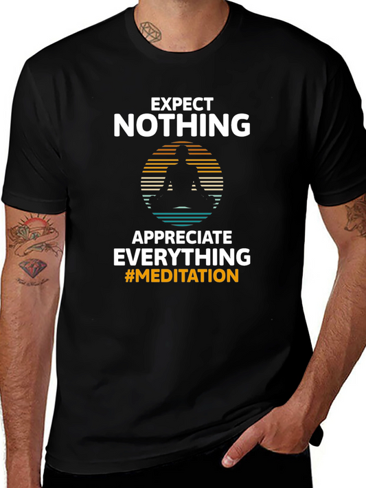 Expect Nothing Meditation Graphic T-Shirt
