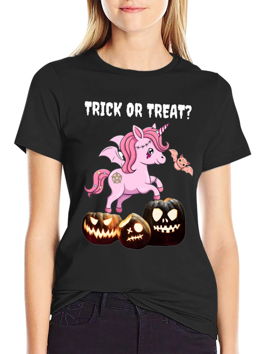 Halloween Unicorn Trick or Treat T-Shirt