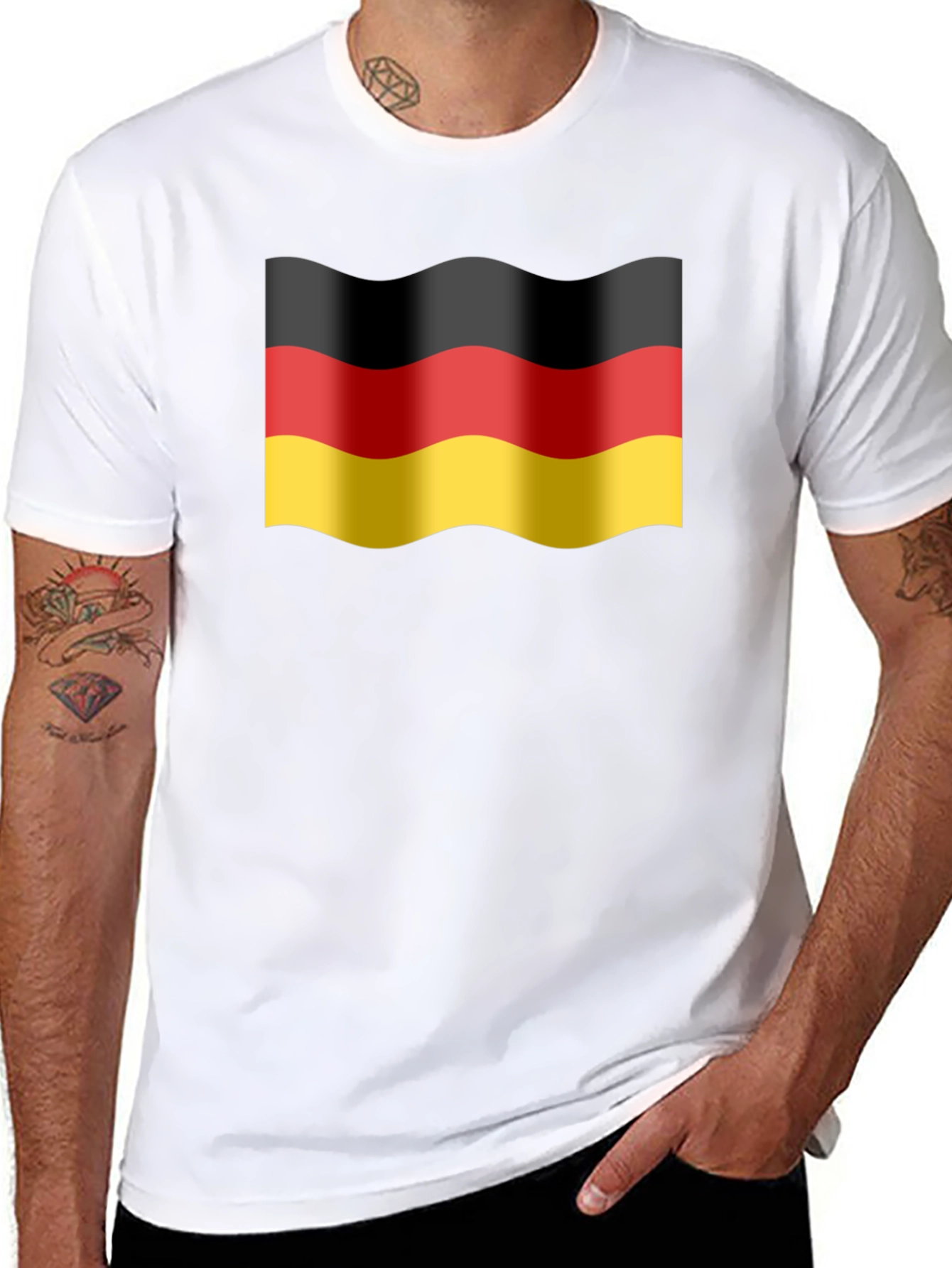 Germany Flag Wavy T-Shirt