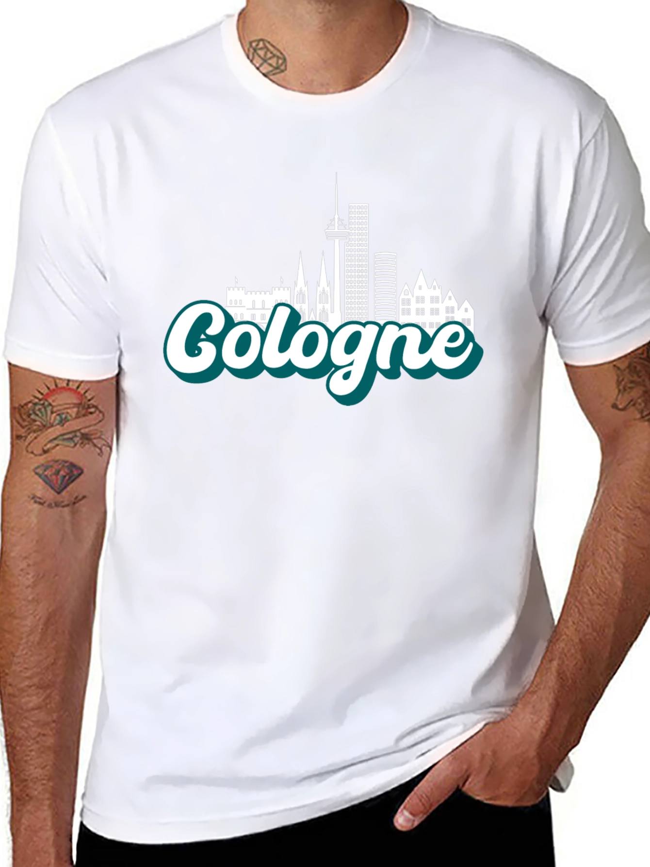 Cologne Skyline T-Shirt - Cityscape Souvenir Tee