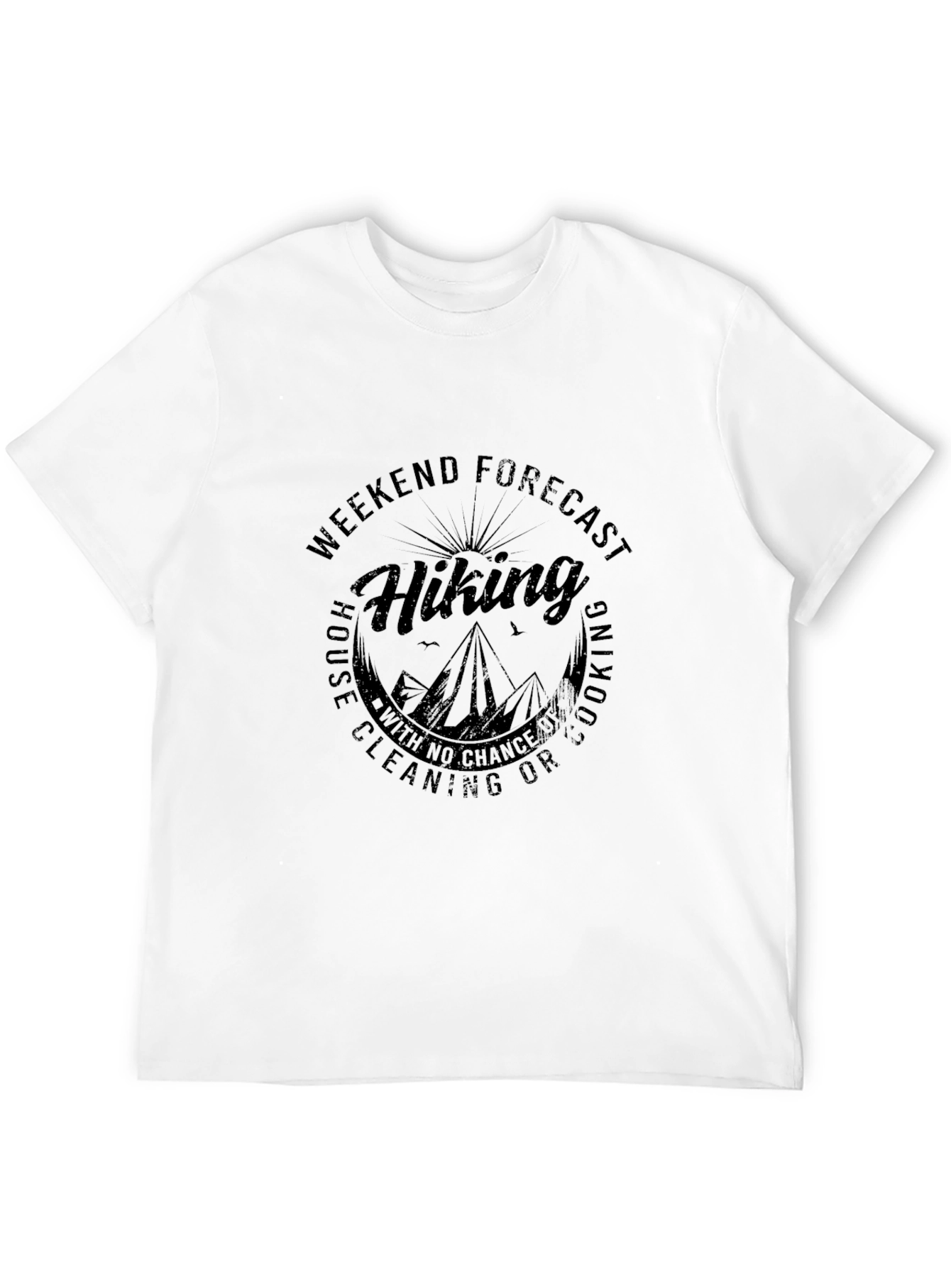 Hiking Weekend Forecast Black Graphic T-Shirt