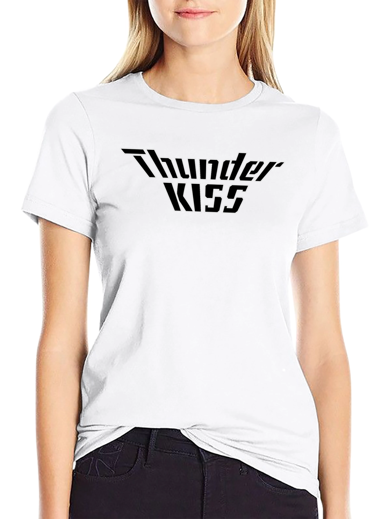 Thunder Kiss Graphic Tee - Black Cotton T-Shirt