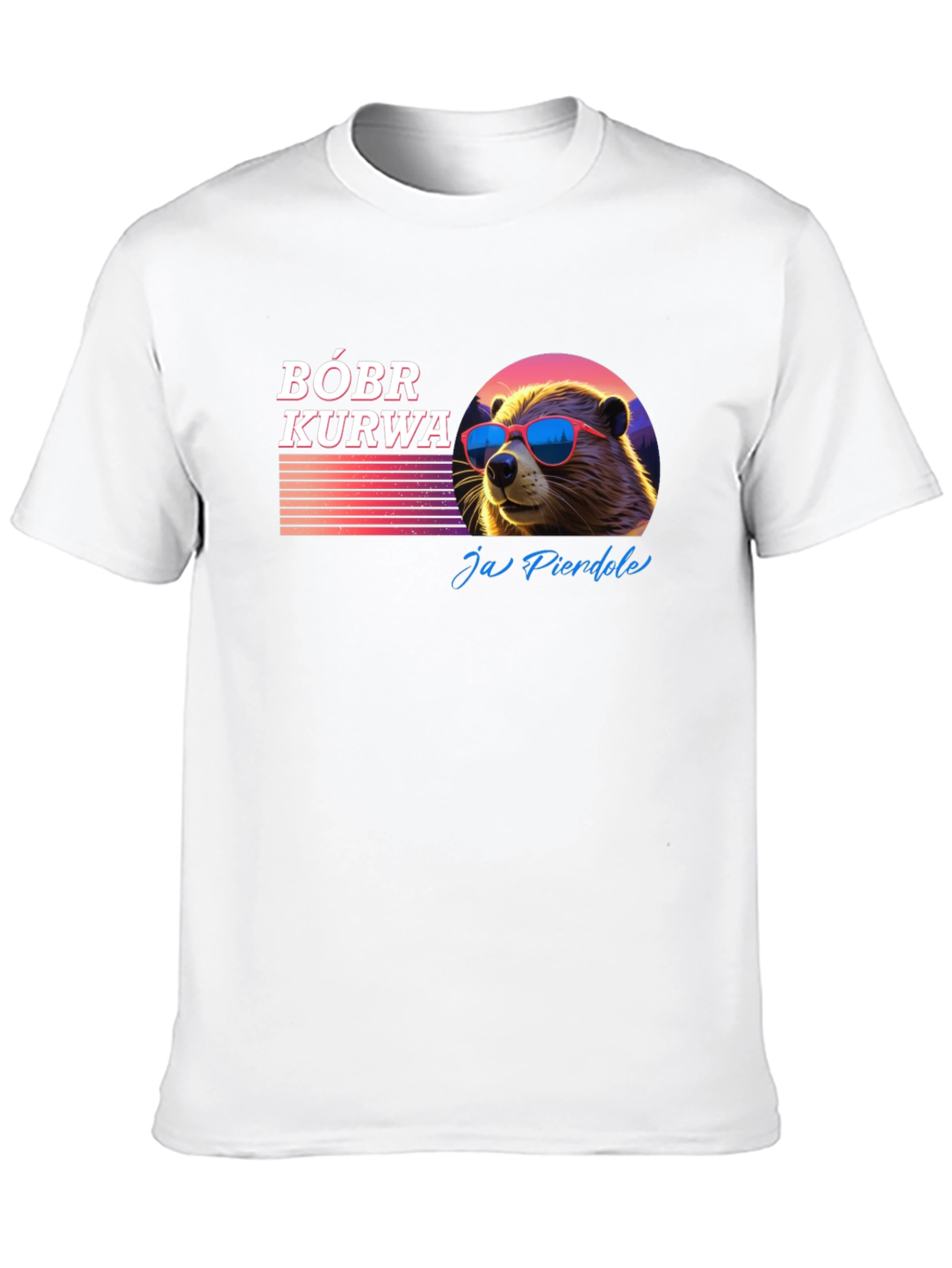 BÓBR KURWA Beaver T-Shirt Cool Sunglasses Graphic Tee