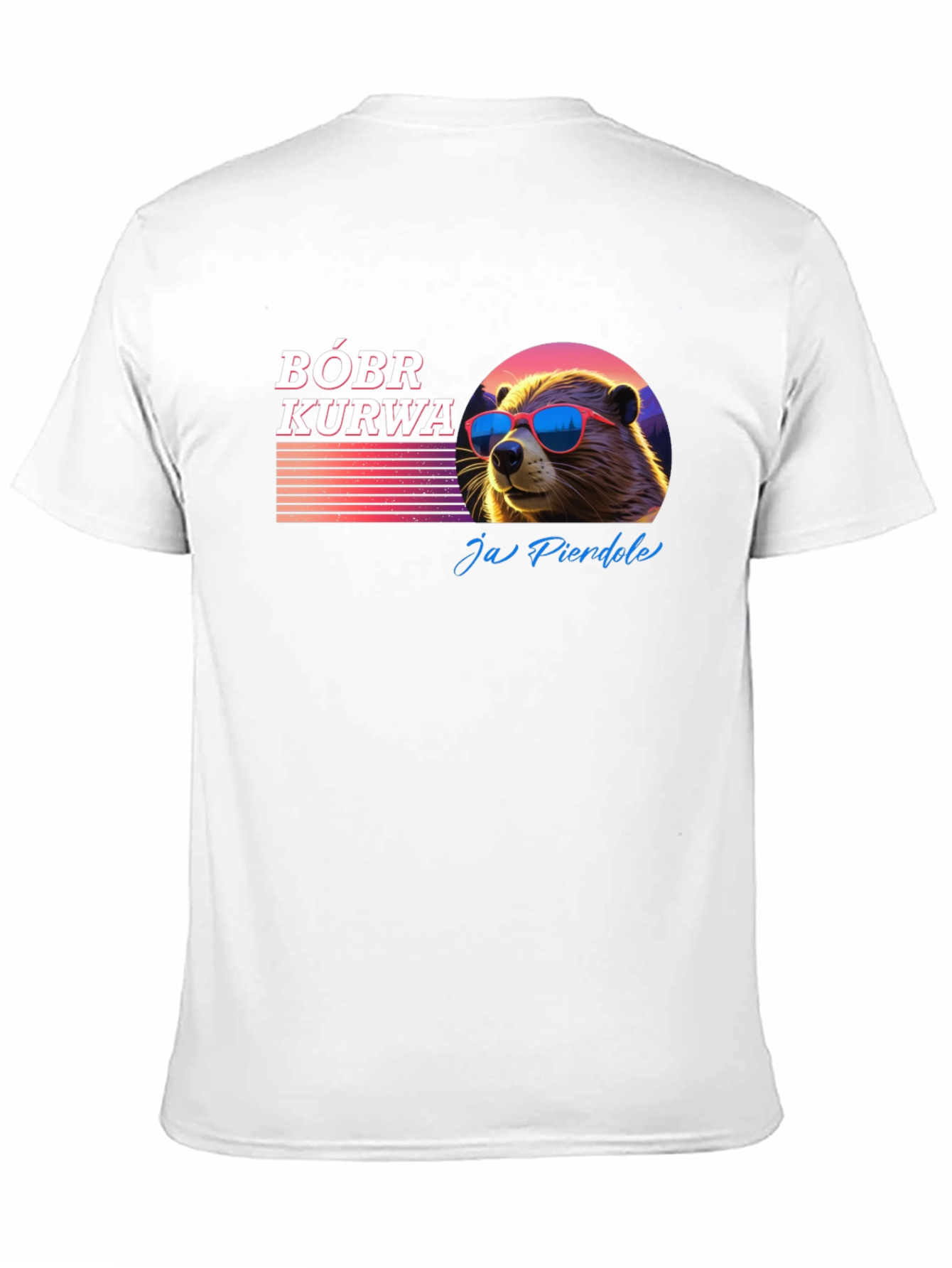 BÓBR KURWA Beaver T-Shirt Cool Sunglasses Graphic Tee